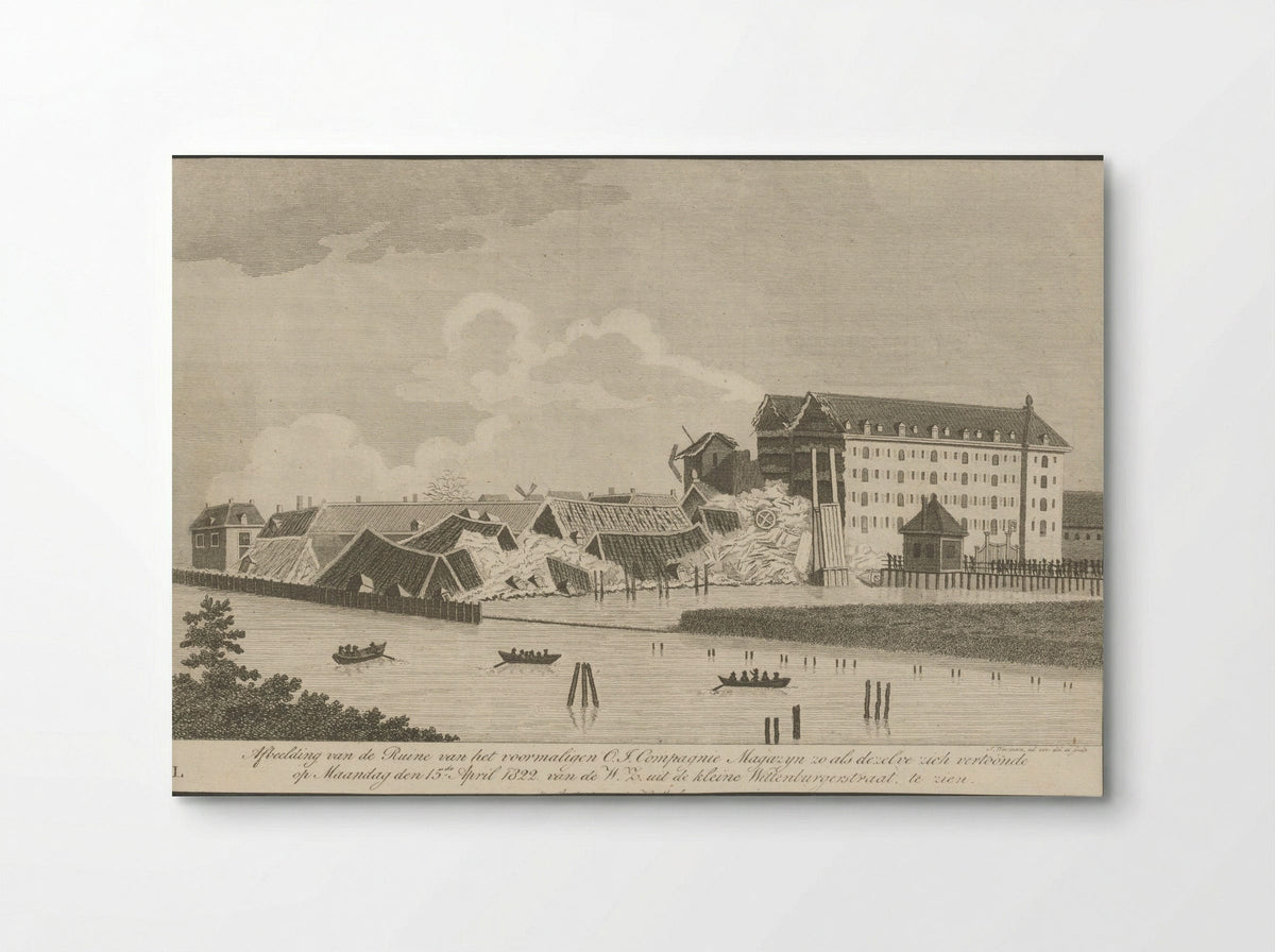 Ruïne van het Oost-Indisch Zeemagazijn te Amsterdam - Jacobus Wijsman - Poster