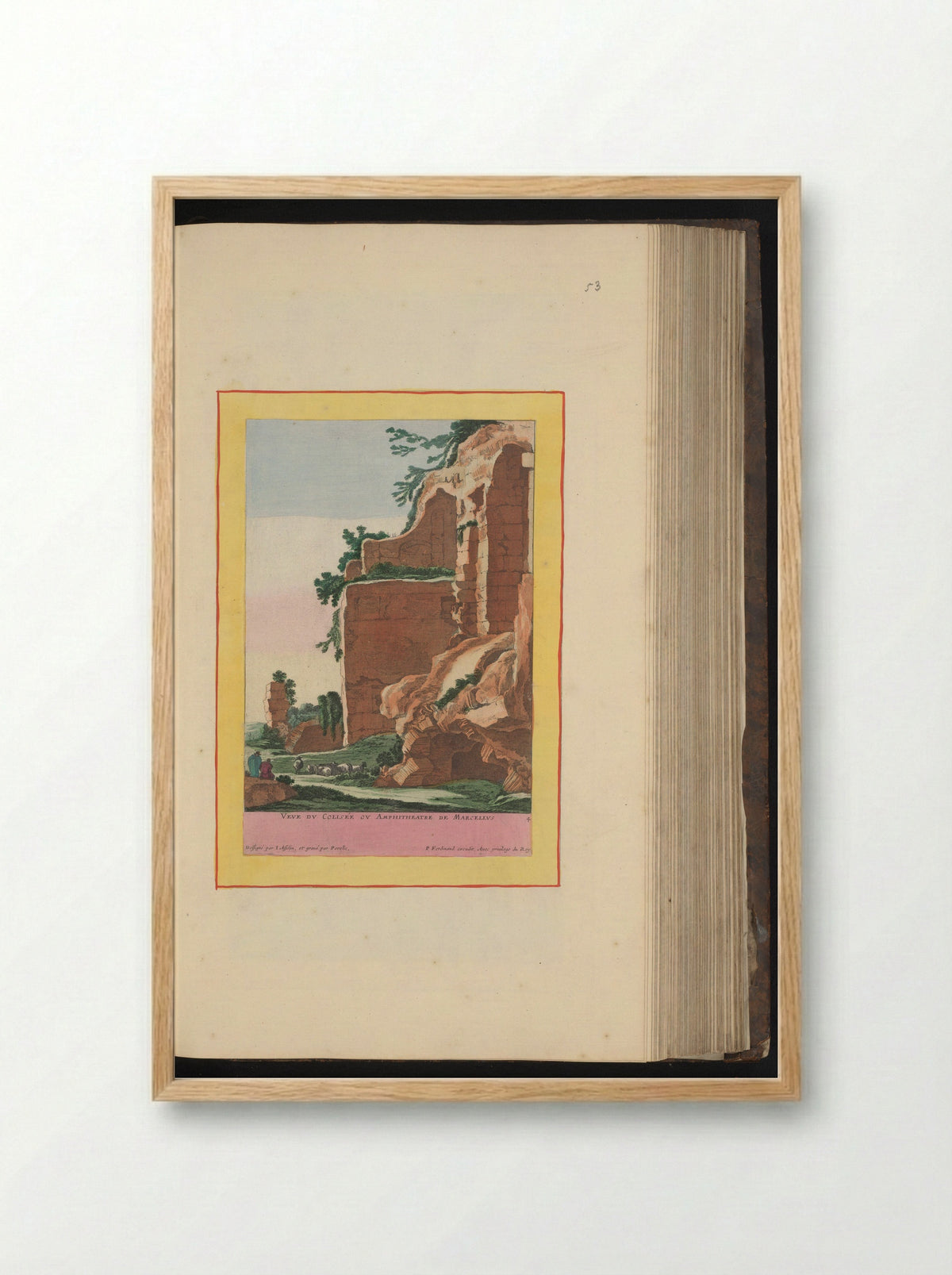 Ruïne van het Theater van Marcellus te Rome - Anna Beeck - Framed Print Wood