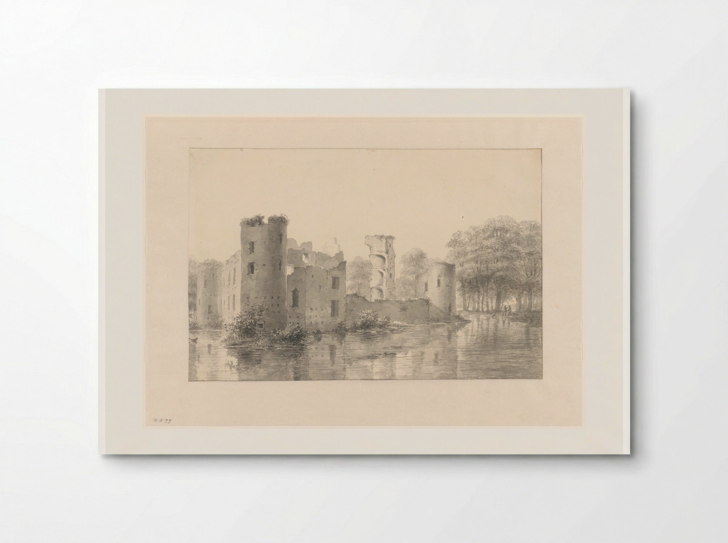 Ruïne van het kasteel de Haar - Andreas Schelfhout - Poster