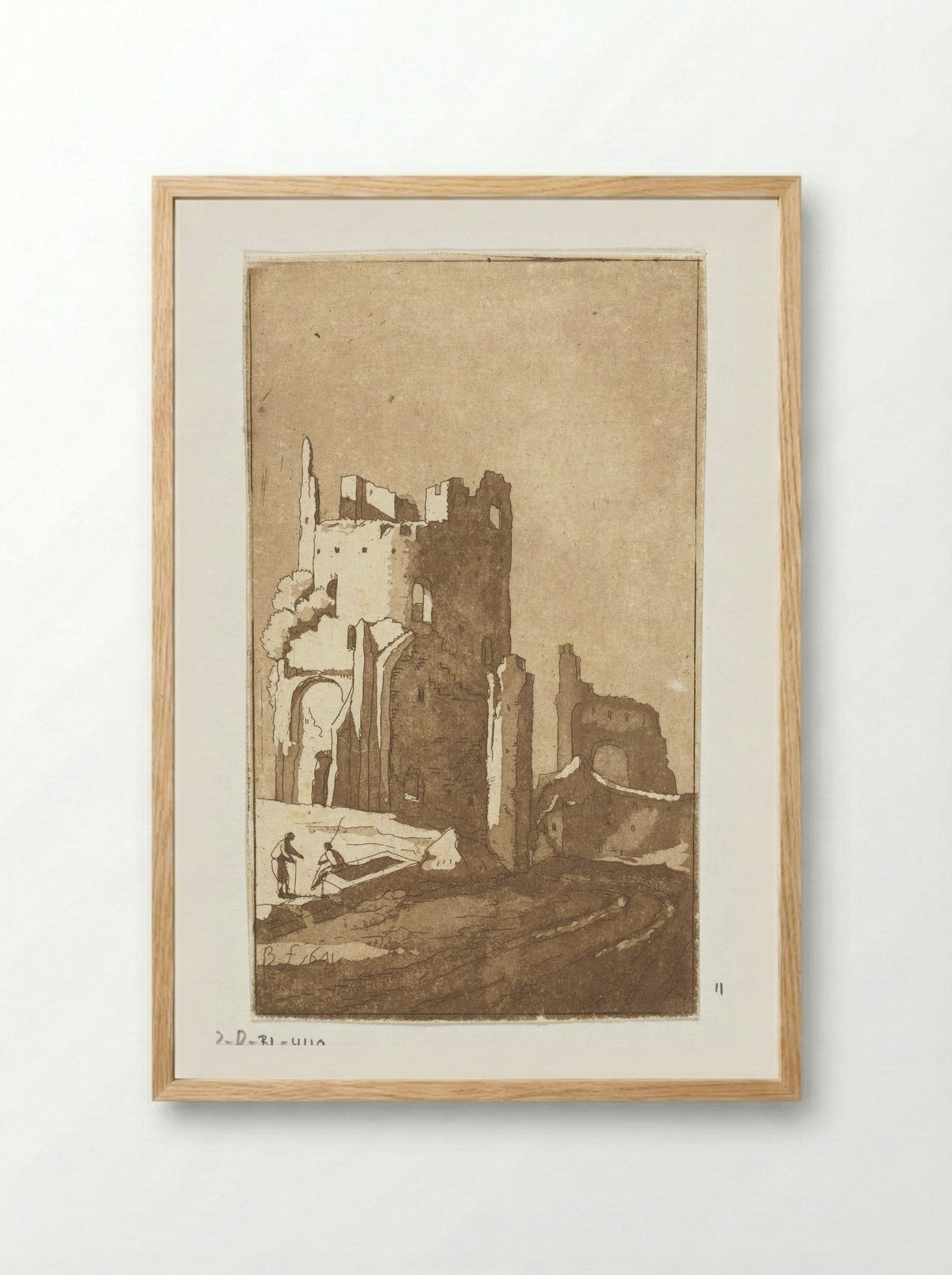 Ruïne - Anthonie van den Bos - Framed Print Wood