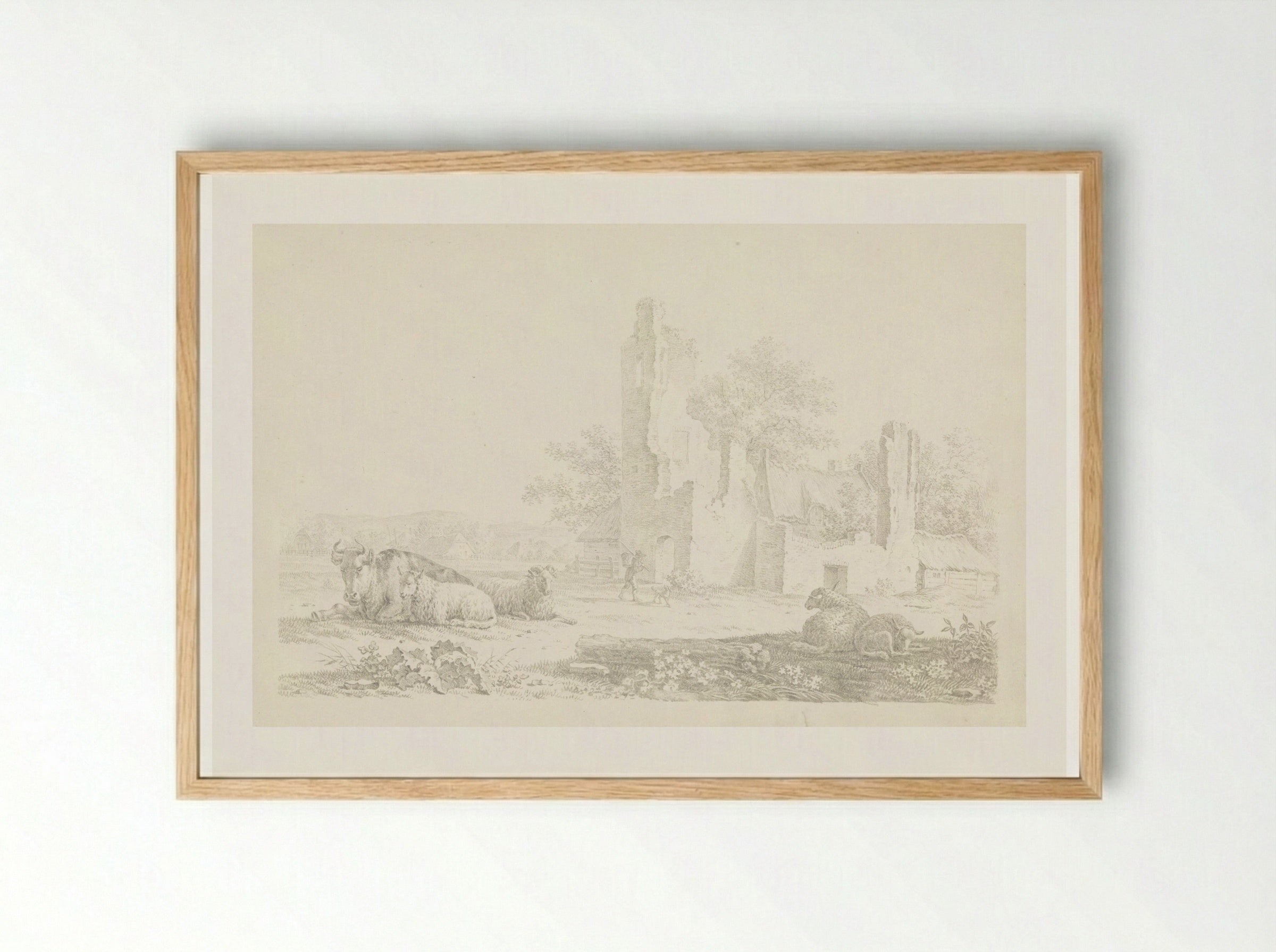 Ruïne - Pieter Bartholomeusz. Barbiers - Framed Print Wood