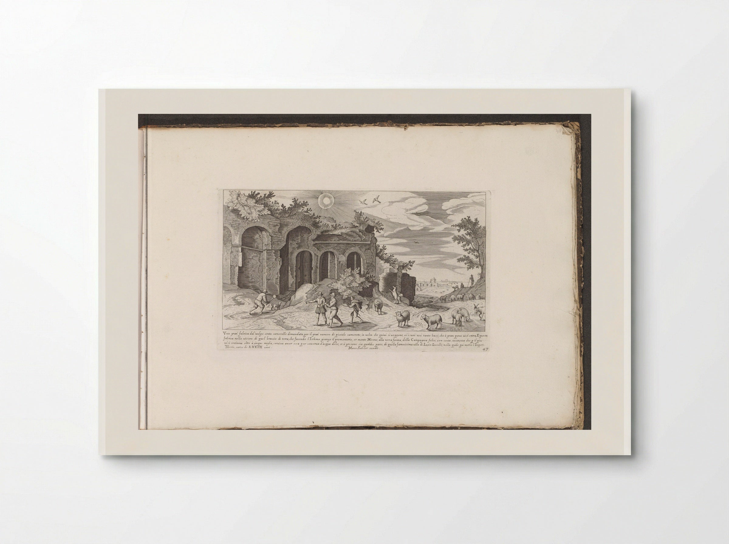 Ruïnes bij Misenum - Giovanni Giacomo de' Rossi - Poster