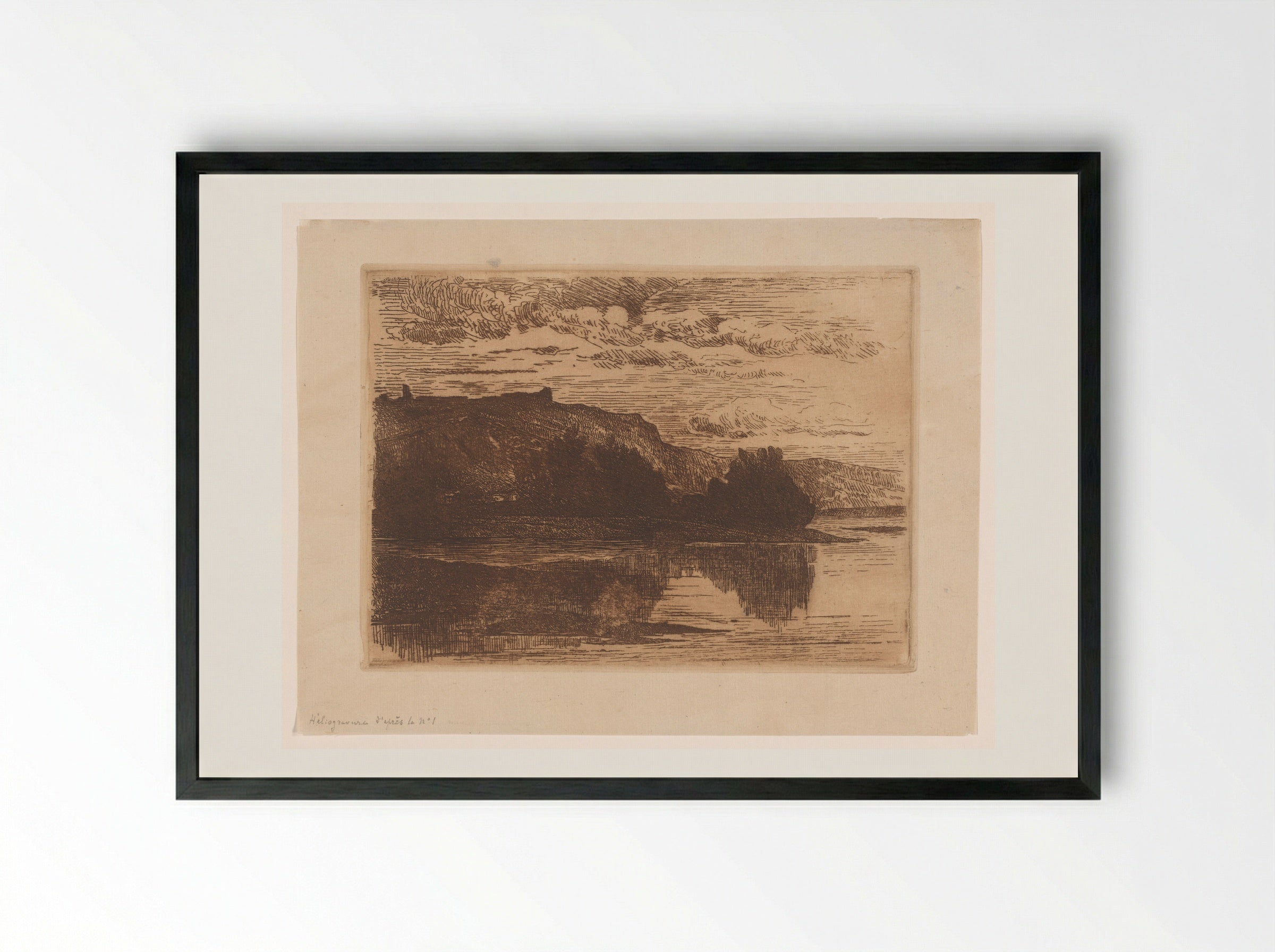 Ruïnes van kasteel Poilvache - Carel Nicolaas Storm van 's-Gravesande - Framed Print Black