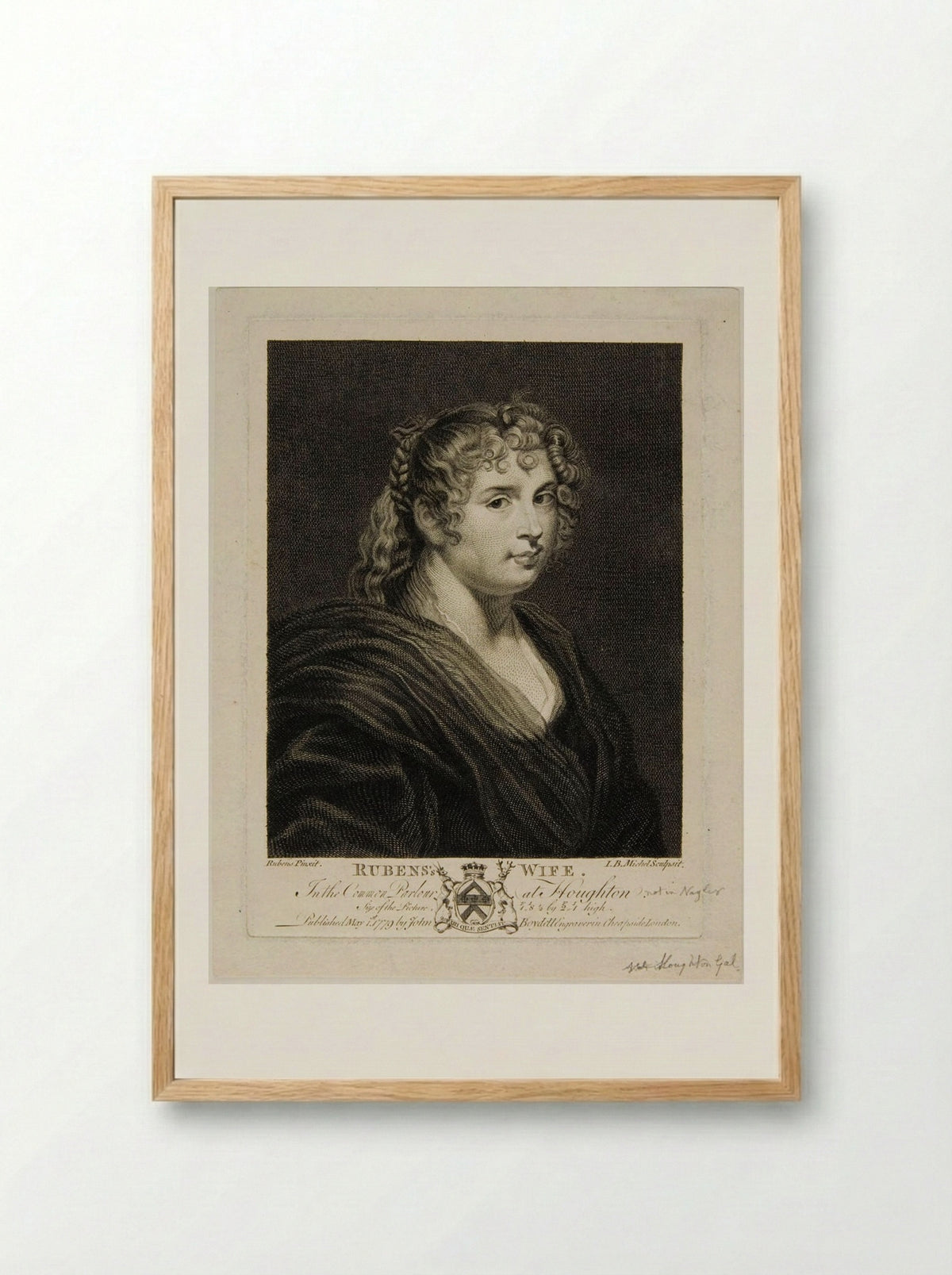 Rubens' Wife - Jean Baptiste Michel - Framed Print Wood