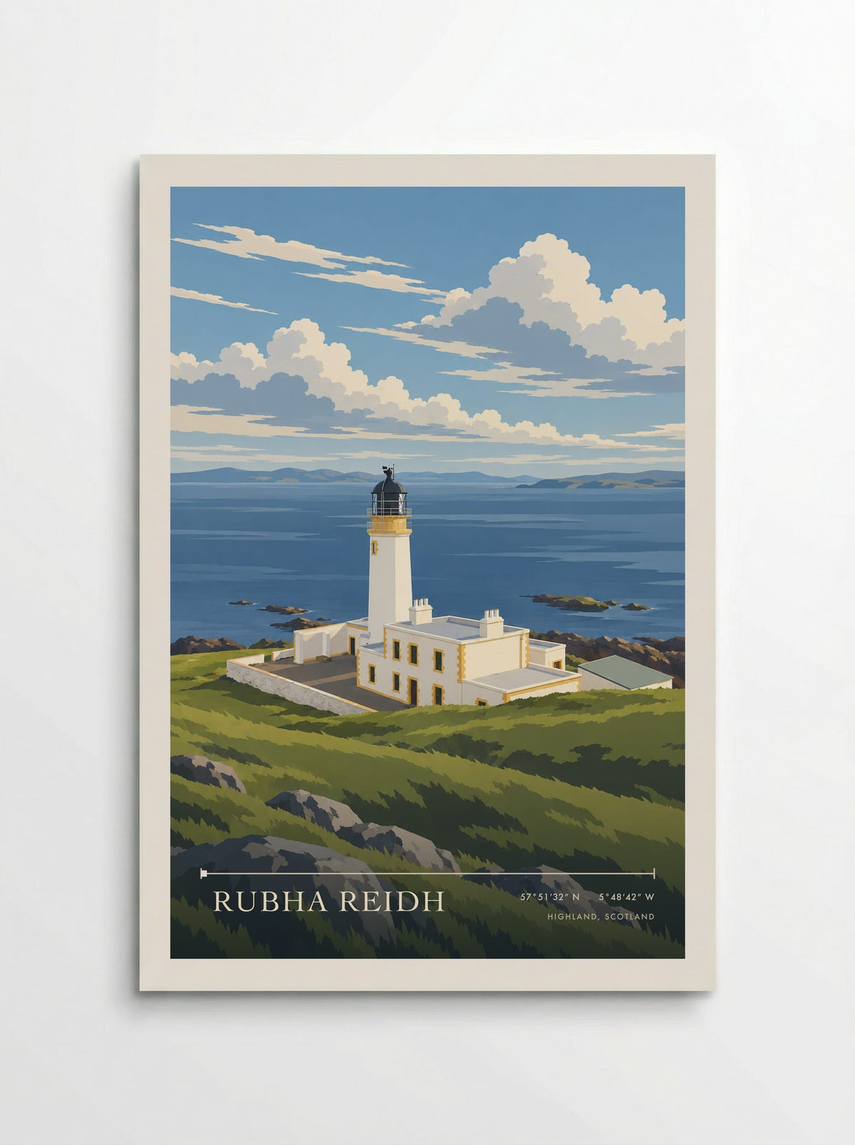 Rubha Reidh, Highland, Scotland | Travel Poster - Poster