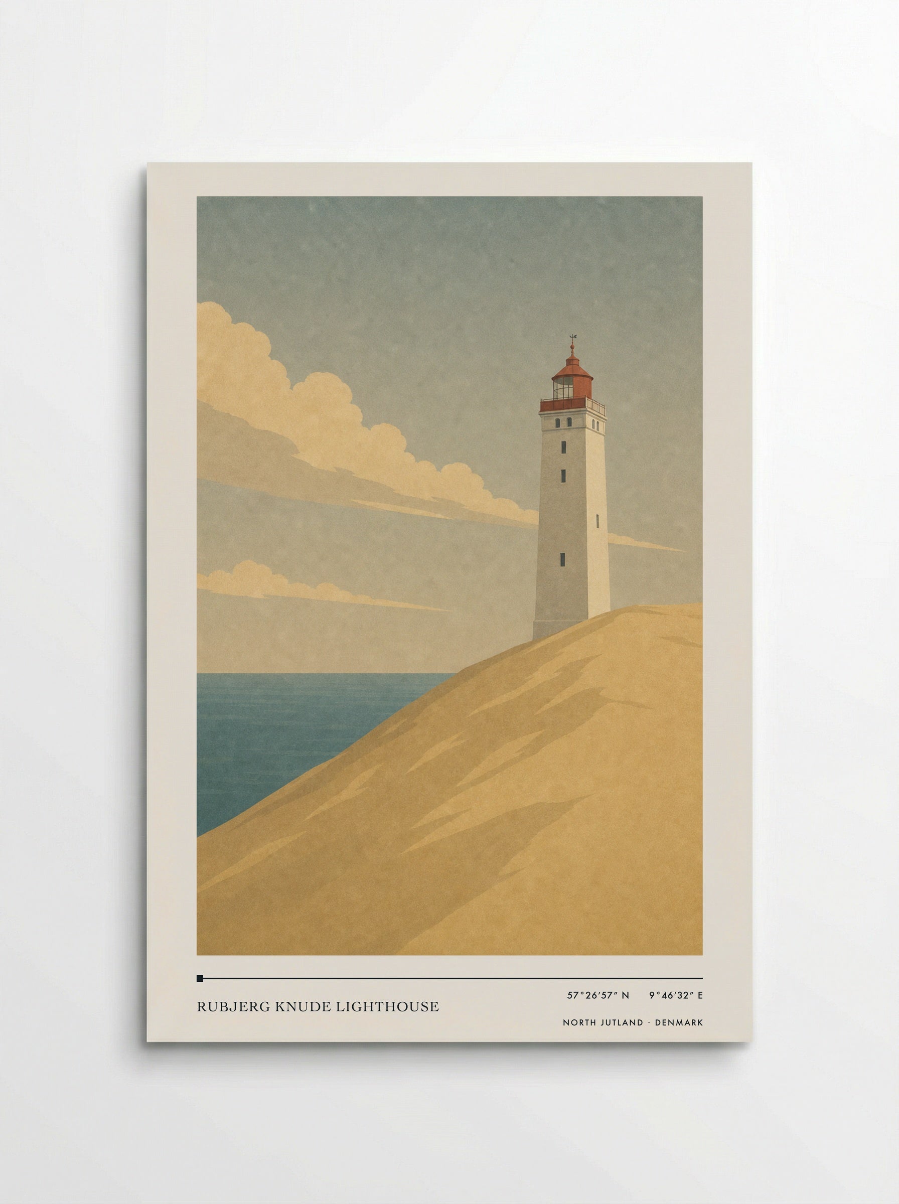 Rubjerg Knude Lighthouse Travel Poster Artwork - Poster