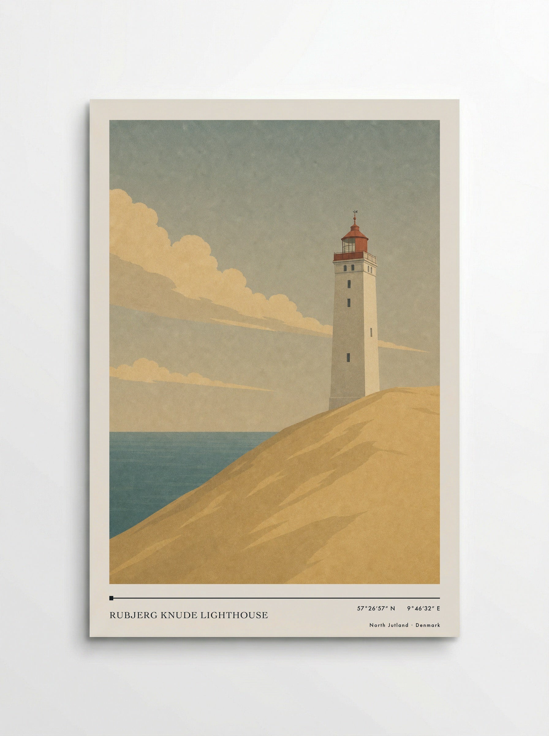 Rubjerg Knude Lighthouse Travel Poster Artwork - Poster