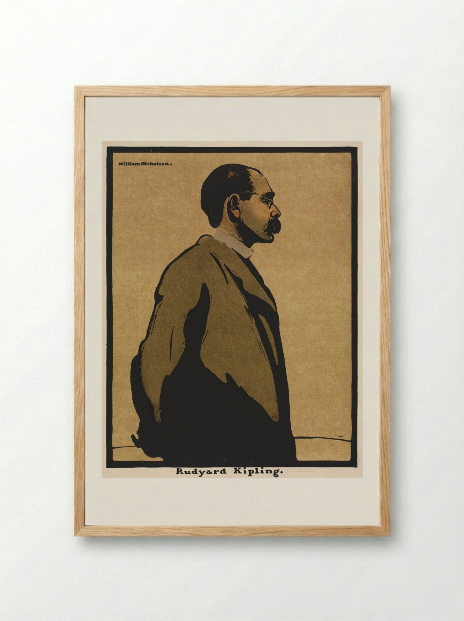 Rudyard Kipling - William Nicholson - Framed Print Wood