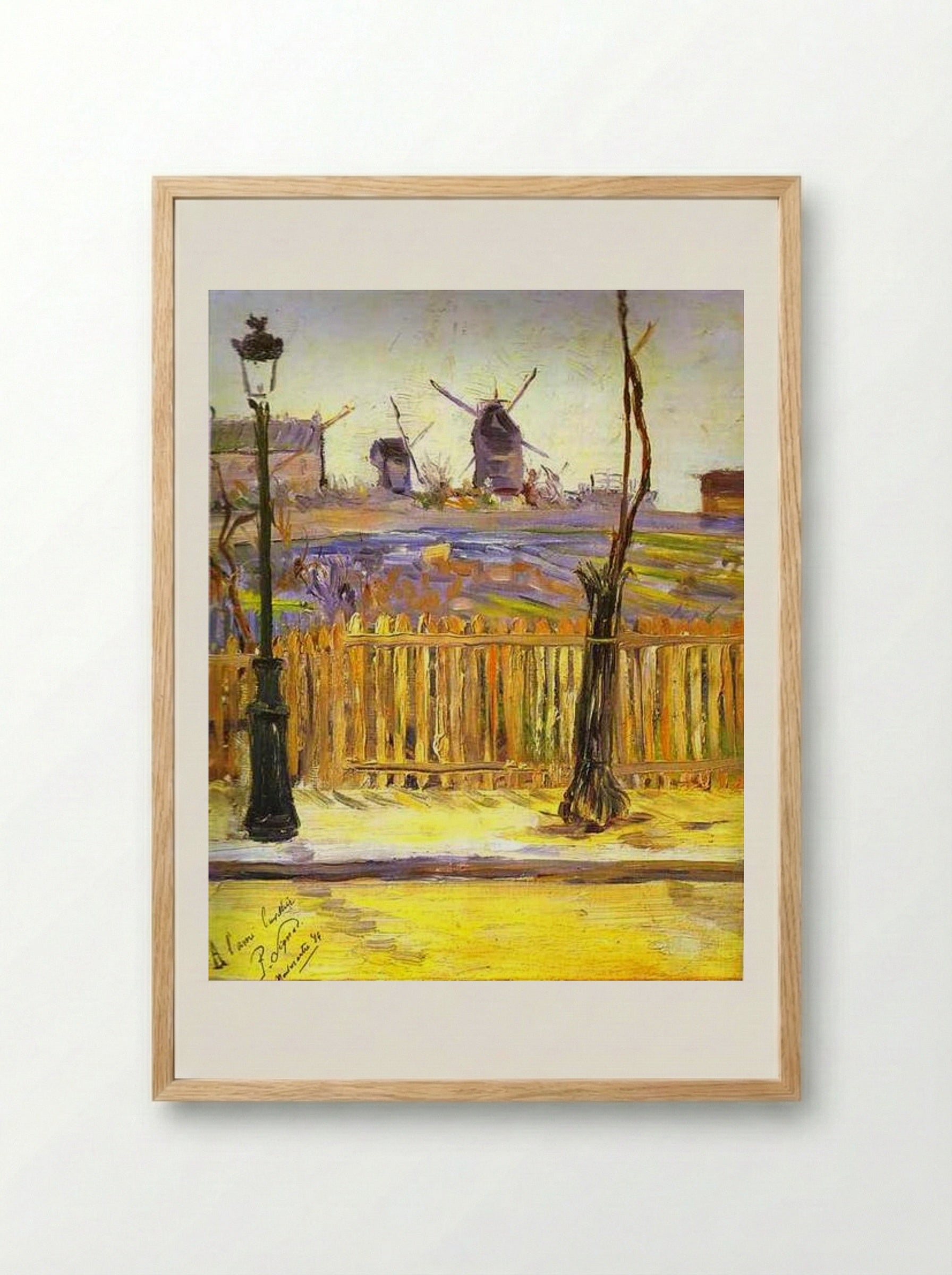 Rue Caulaincourt, Mills on Montmartre - Paul Signac - Framed Print Wood