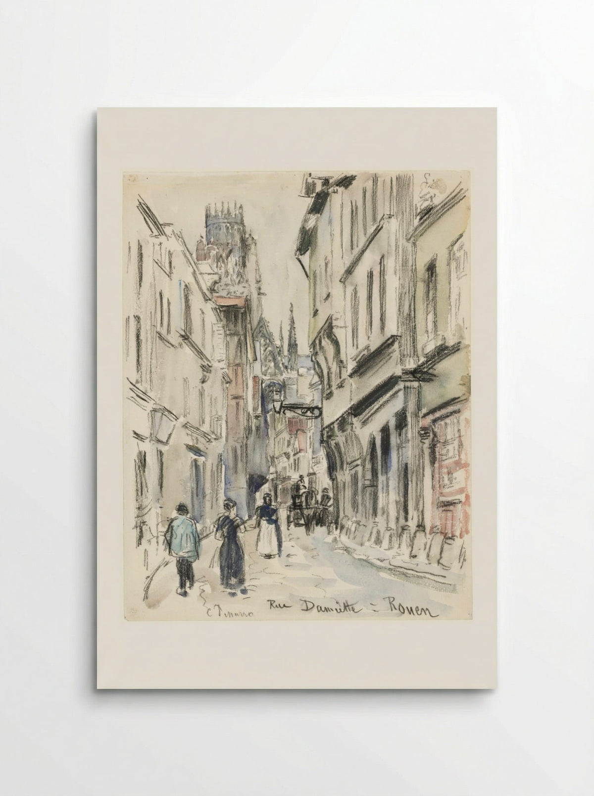 Rue Damiette, Rouen - Camille Pissarro - Poster