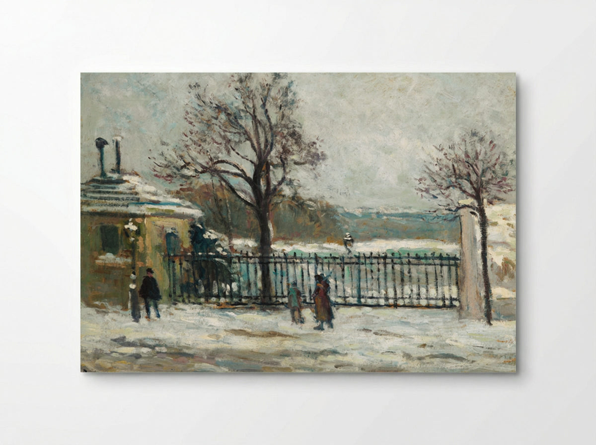 Rue Gudin, Winter View Of The Garden - Maximilien Luce - Poster