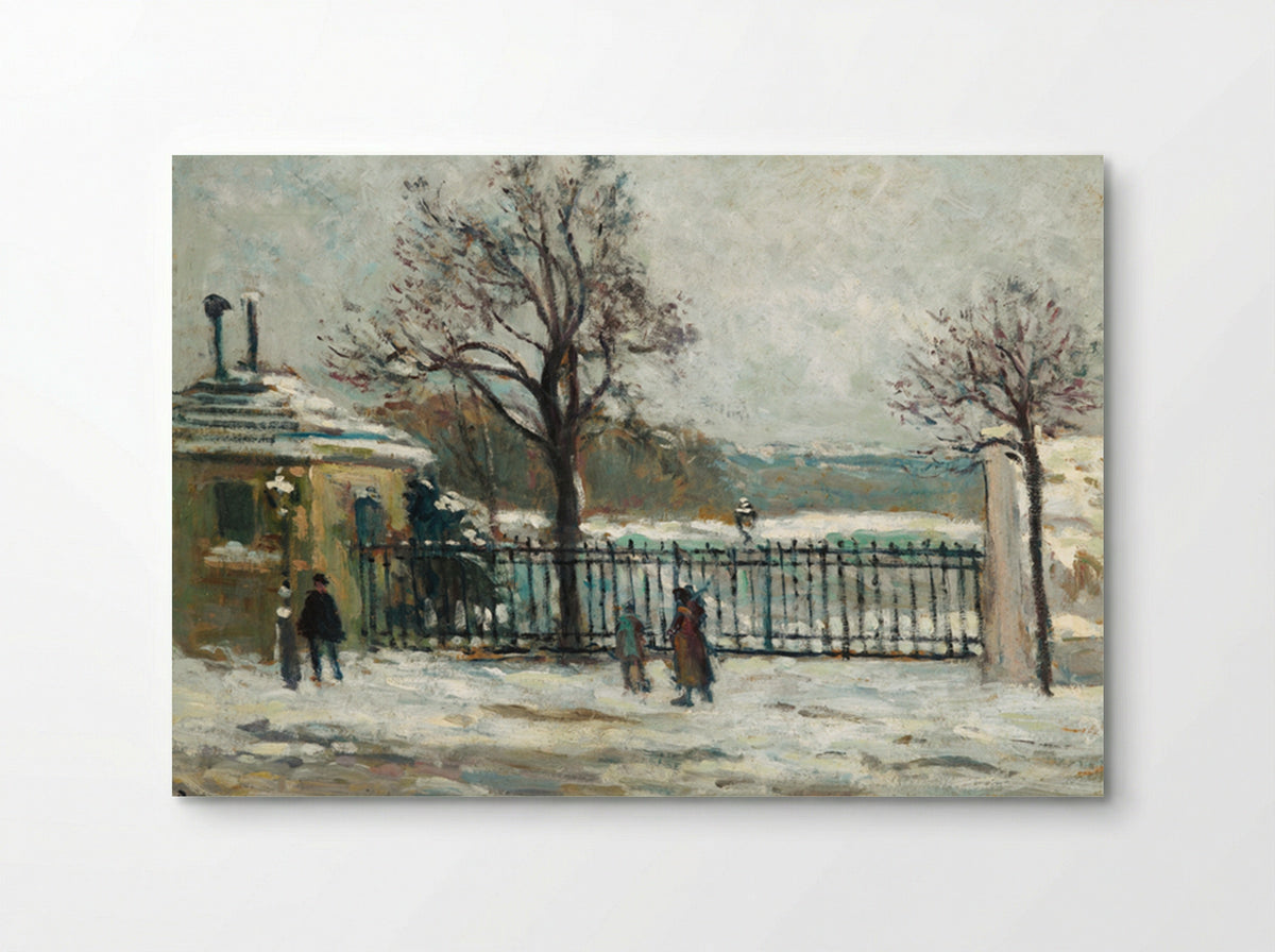 Rue Gudin, Winter View Of The Garden - Maximilien Luce - Poster
