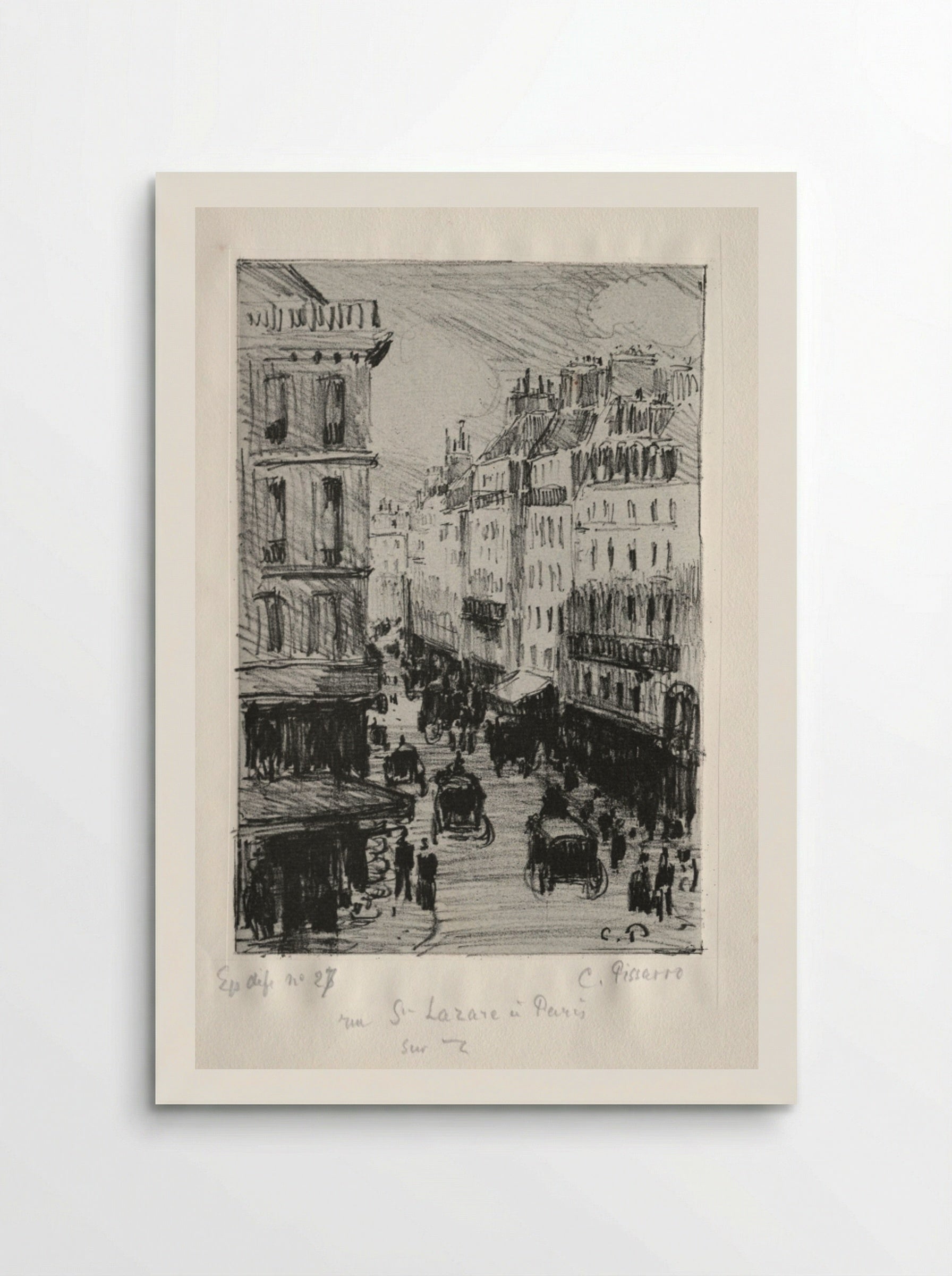 Rue Saint-Lazare, Paris - Camille Pissarro - Poster