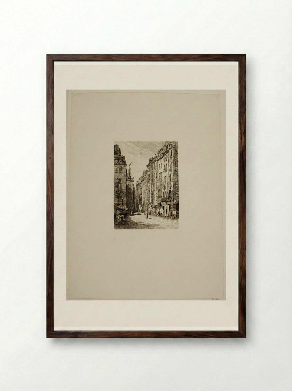 Rue de la Tonnellerie - Maxime Lalanne - Framed Print Dark Wood