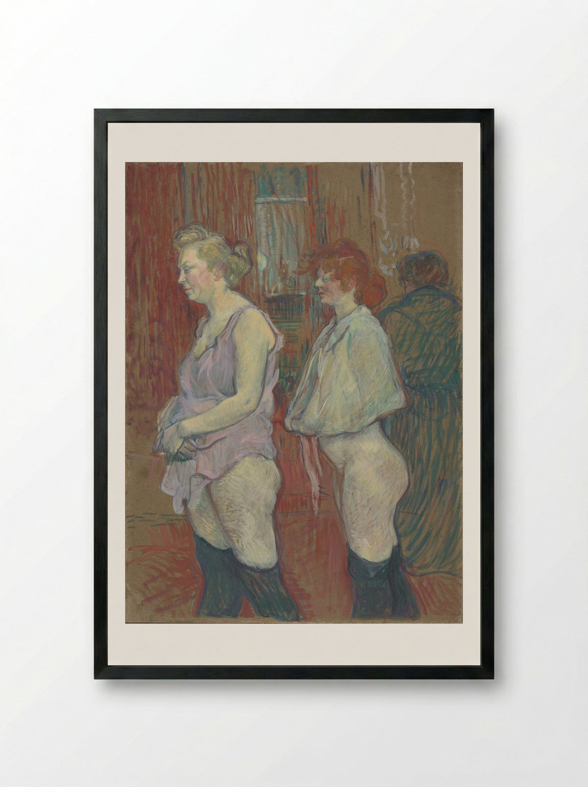 Rue des Moulins - Henri de Toulouse-Lautrec - Framed Print Black