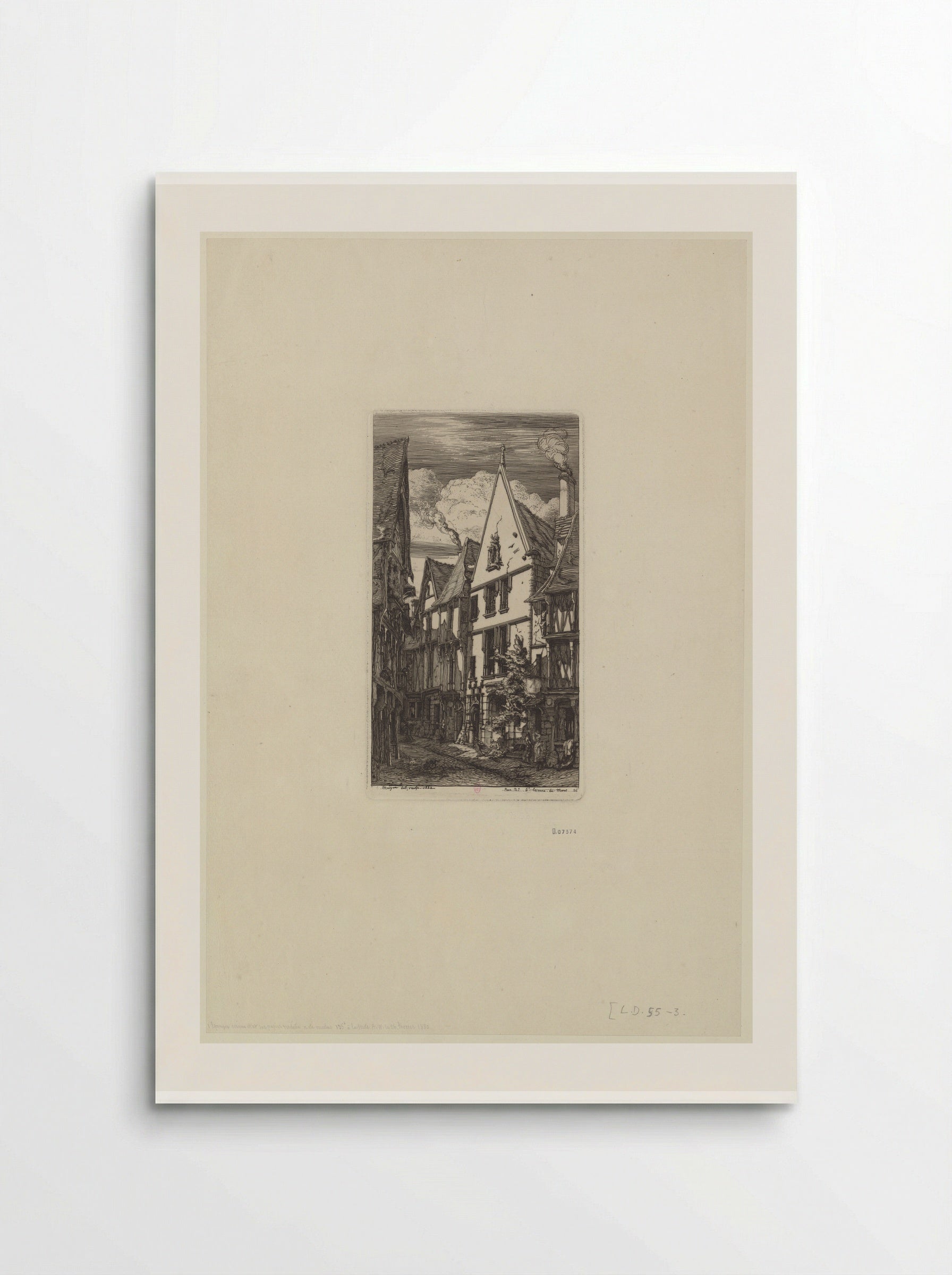 Rue des Toiles à Bourges - Charles Meryon - Poster