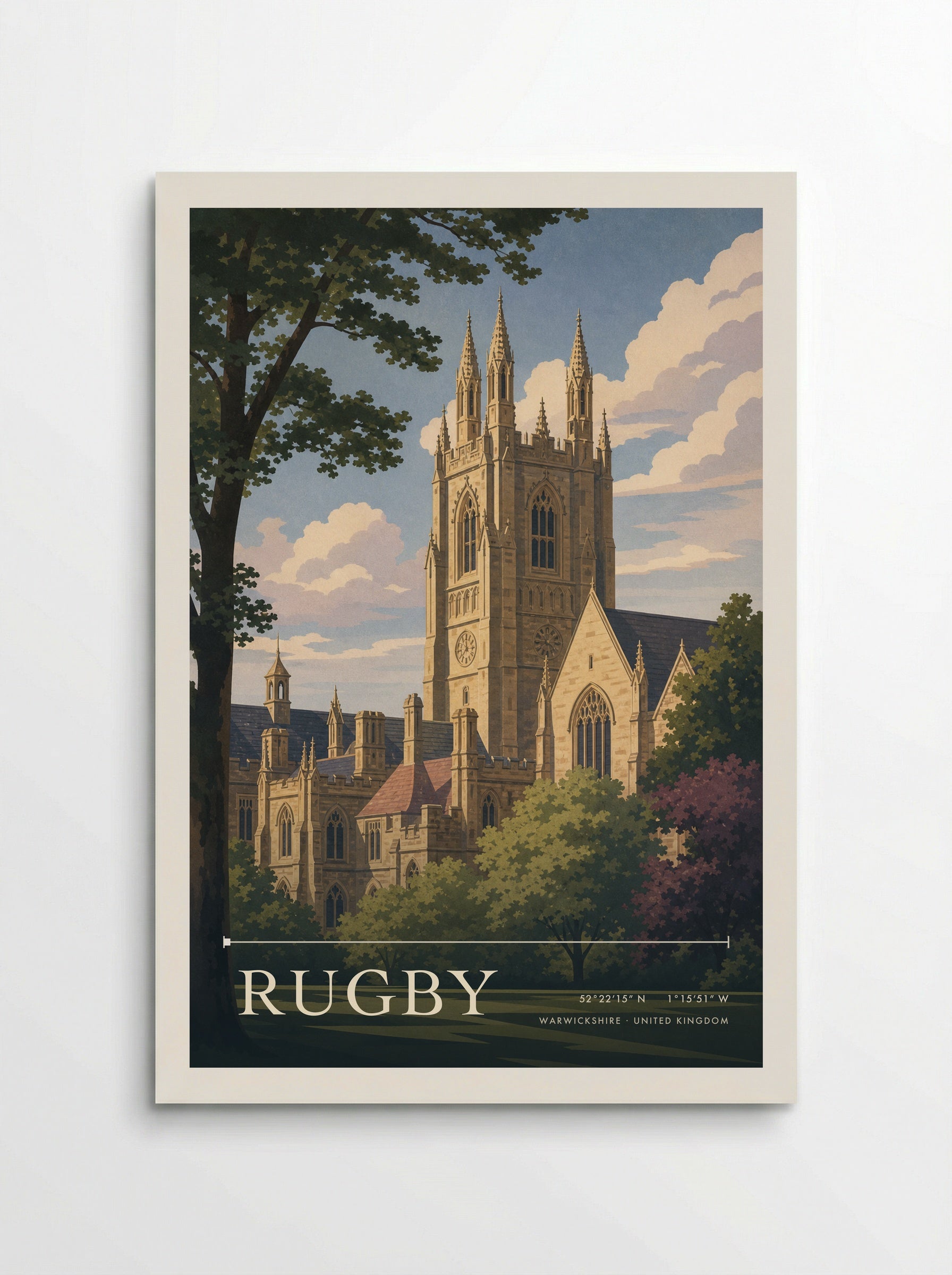 Rugby Warwickshire United Kingdom Travel Poster - Poster