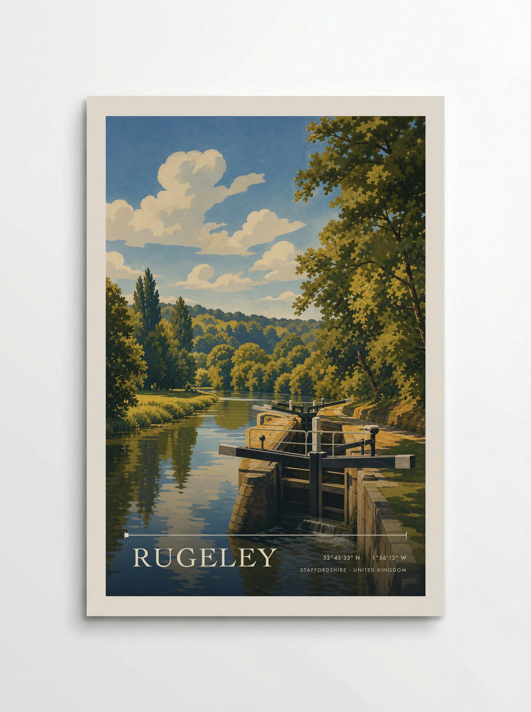 Rugeley Staffordshire United Kingdom Travel Poster - Poster