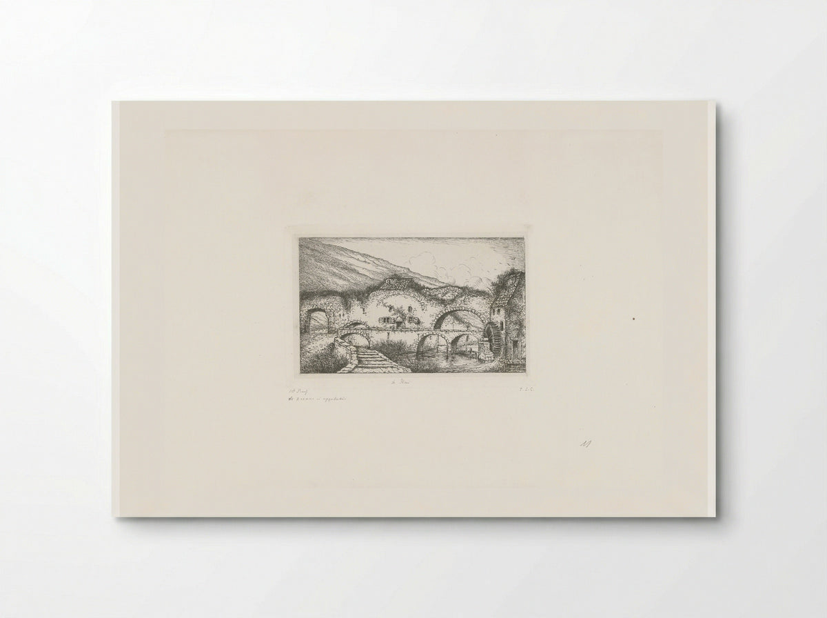Ruine met watermolen - Jacobus Ludovicus Cornet - Poster