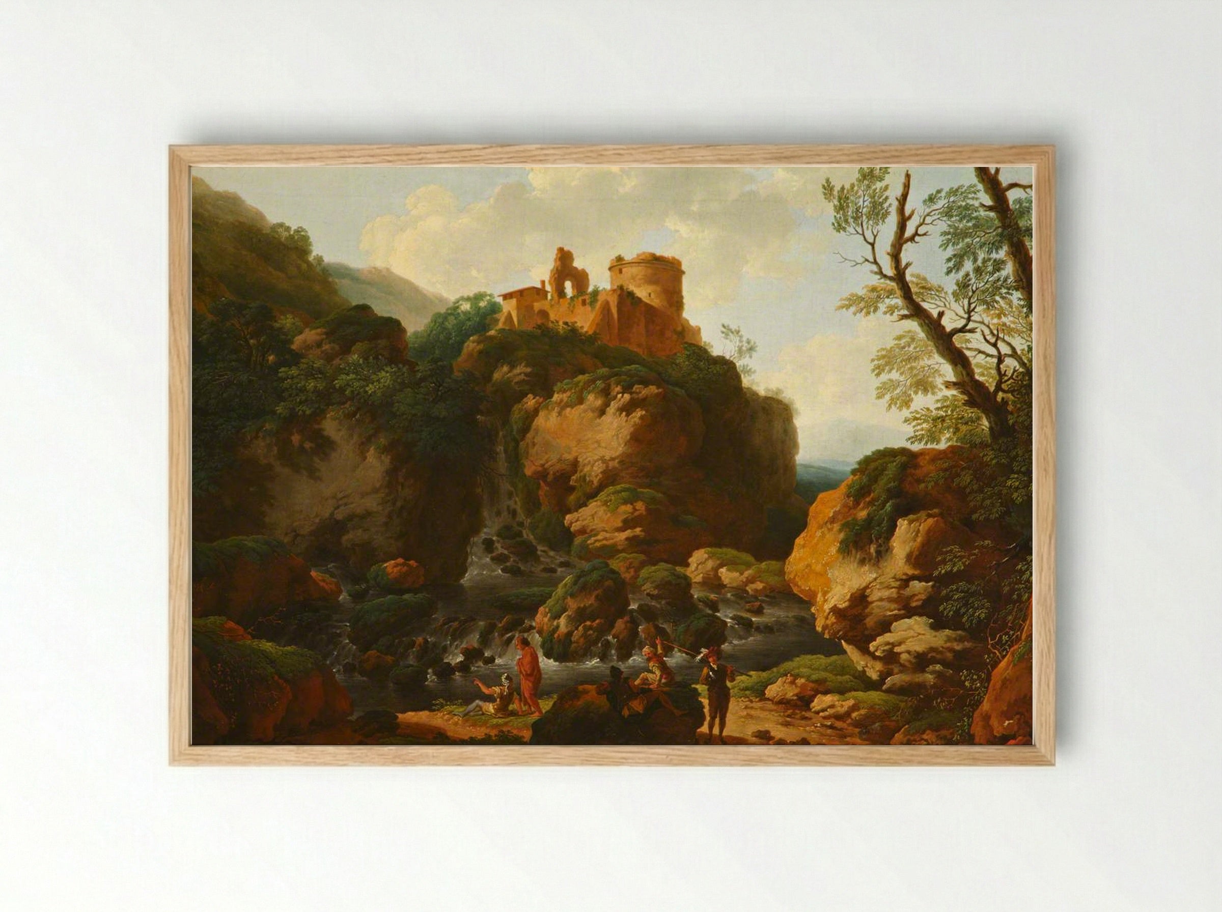 Ruined Castle - Christian Wilhelm Ernst Dietrich - Framed Print Wood