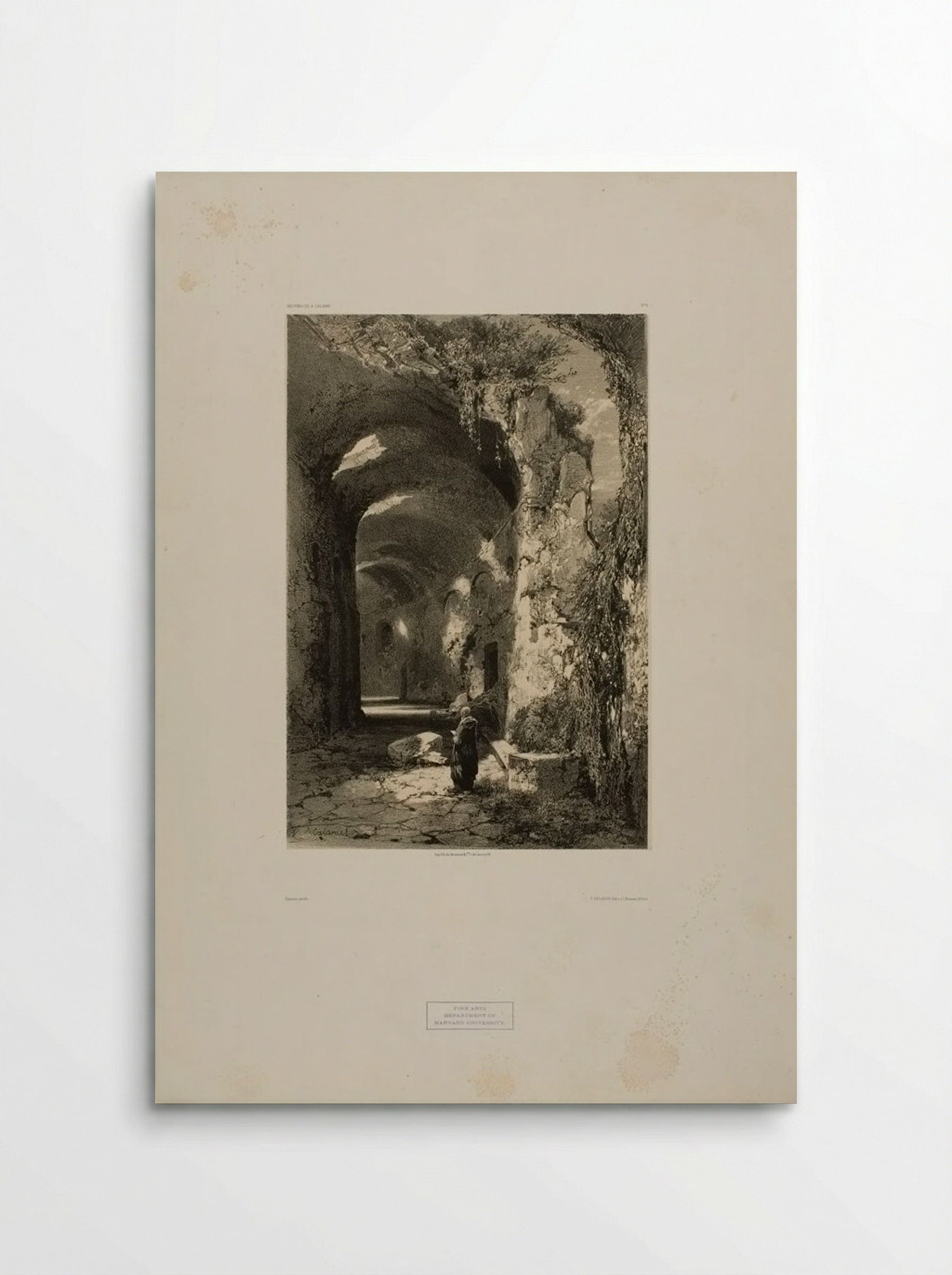 Ruined Vaulted Interior - Alexandre Calame - Poster
