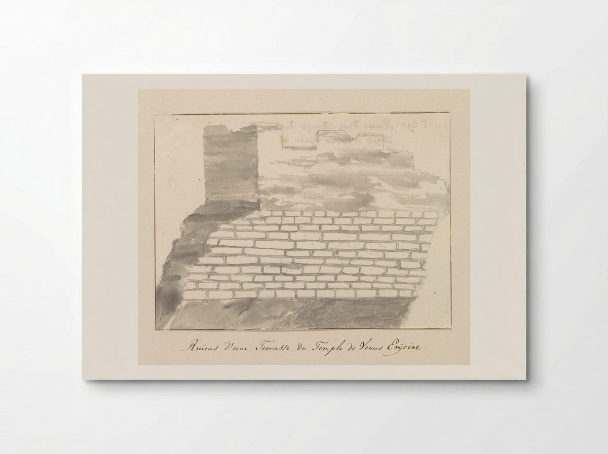 Ruines d'une Terrasse du Temple de Venus Erycine - Louis Ducros - Poster