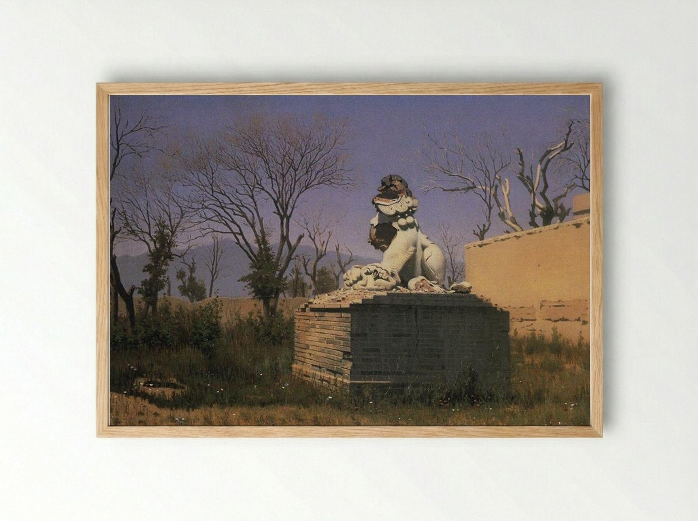 Ruins in Chuguchak - Vasily Vereshchagin - Framed Print Wood