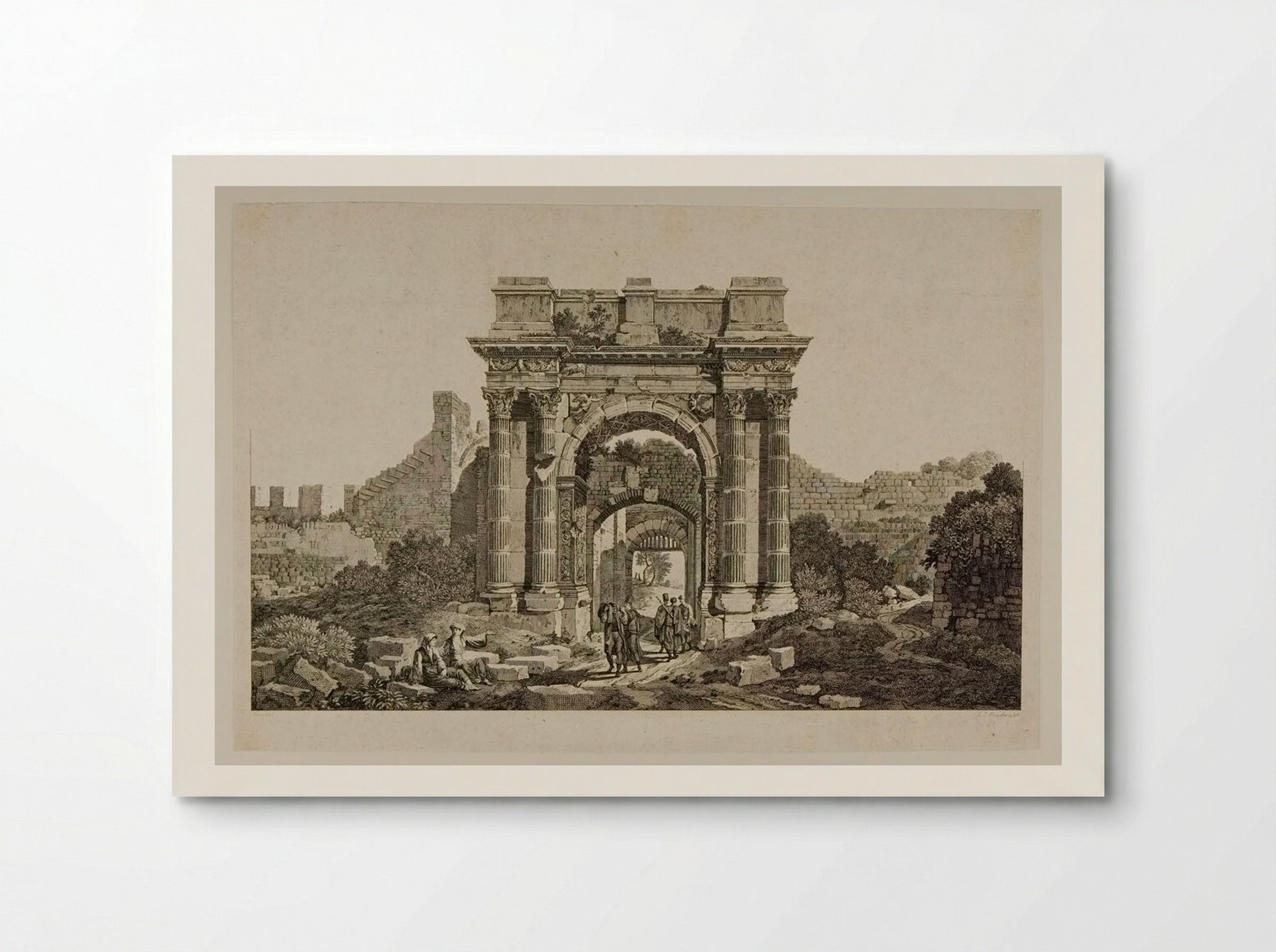 Ruins of a Roman Arch - Louis Joseph Masquelier - Poster
