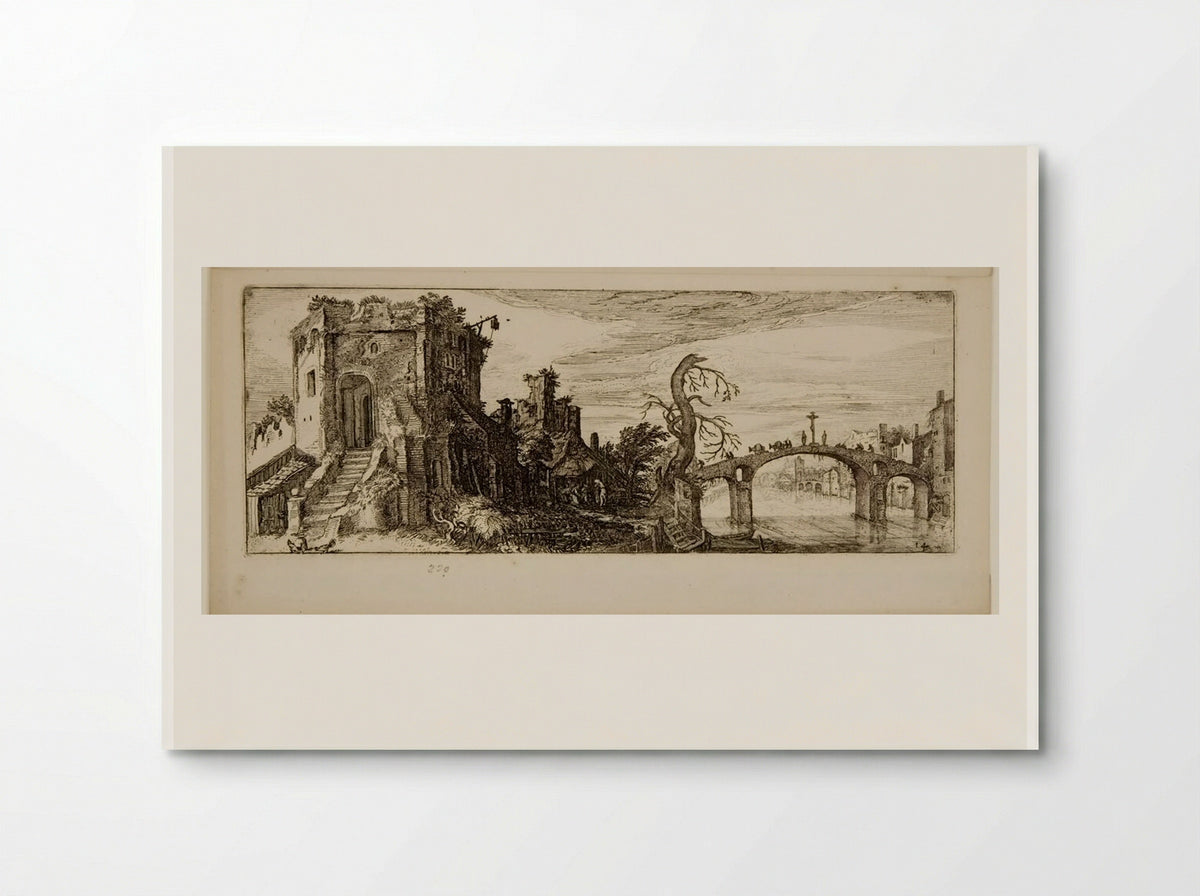Ruins of a Tower and a Bridge - Jan van de Velde II - Poster