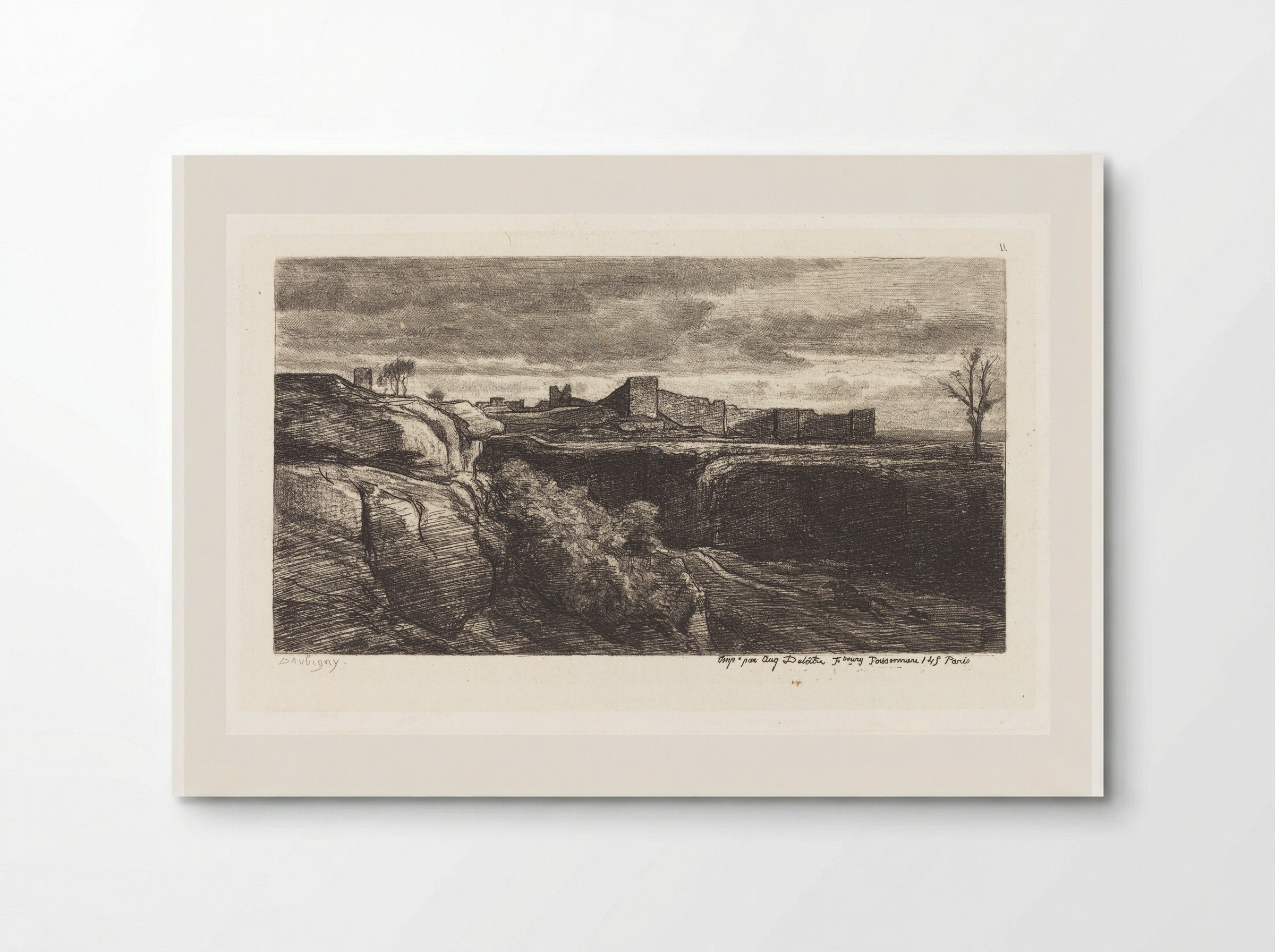 Ruins of the Chateau of Crémieu - Charles-François Daubigny - Poster