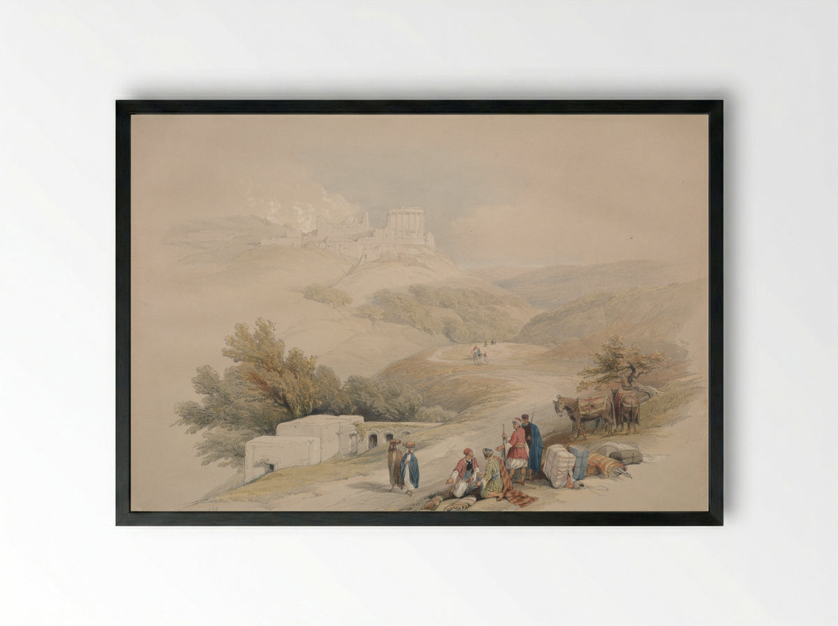 Ruins of the Church of St. John, Sabaste - David Roberts - Framed Print Black