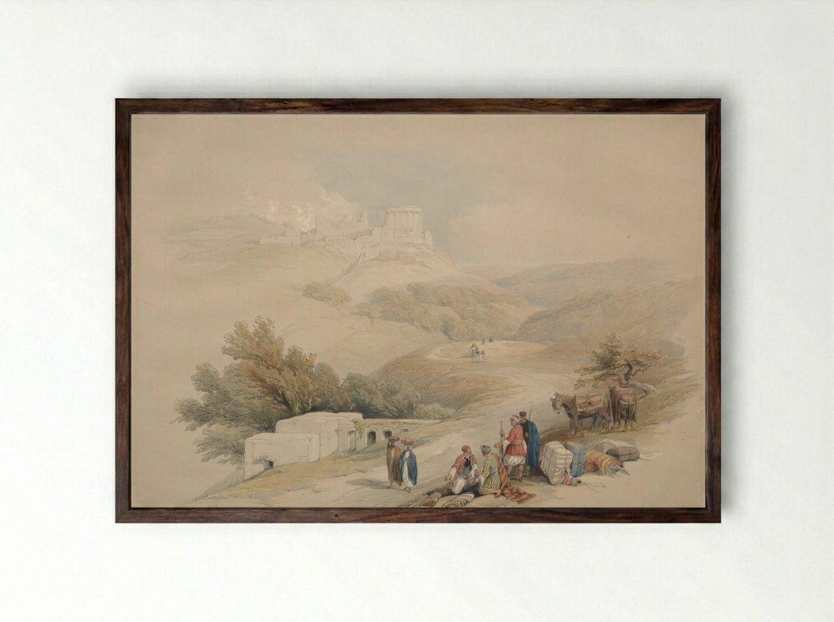 Ruins of the Church of St. John, Sabaste - David Roberts - Framed Print Dark Wood