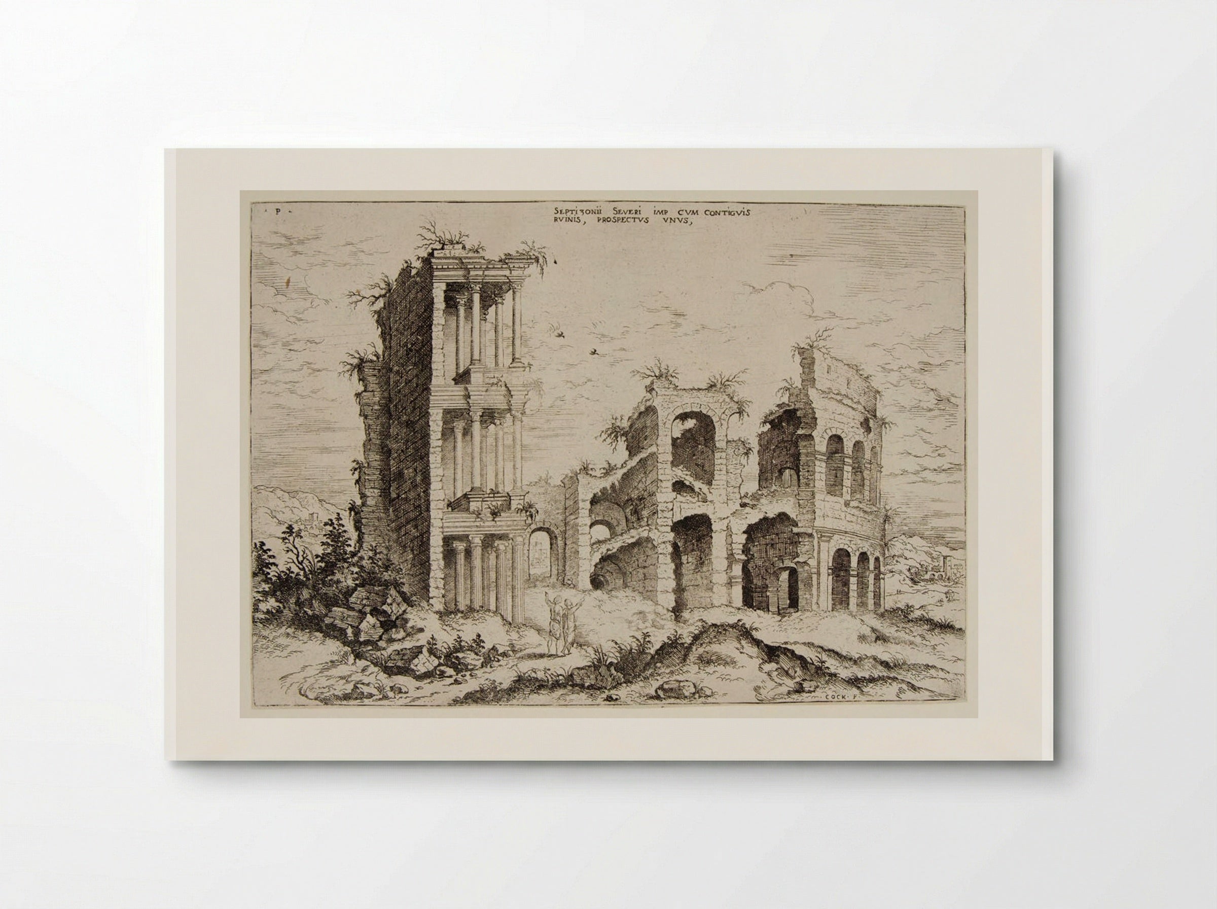Ruins of the Septizonium and the Colosseum - Hieronymus Cock - Poster