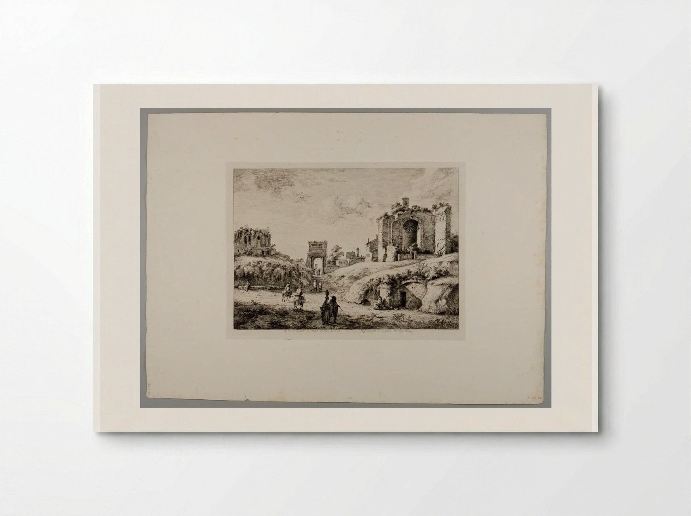 Ruins of the Temple of the Sun and Arch of Titus, and Fragment of the Palace of the Caesars - Jean-Jacques de Boissieu - Poster