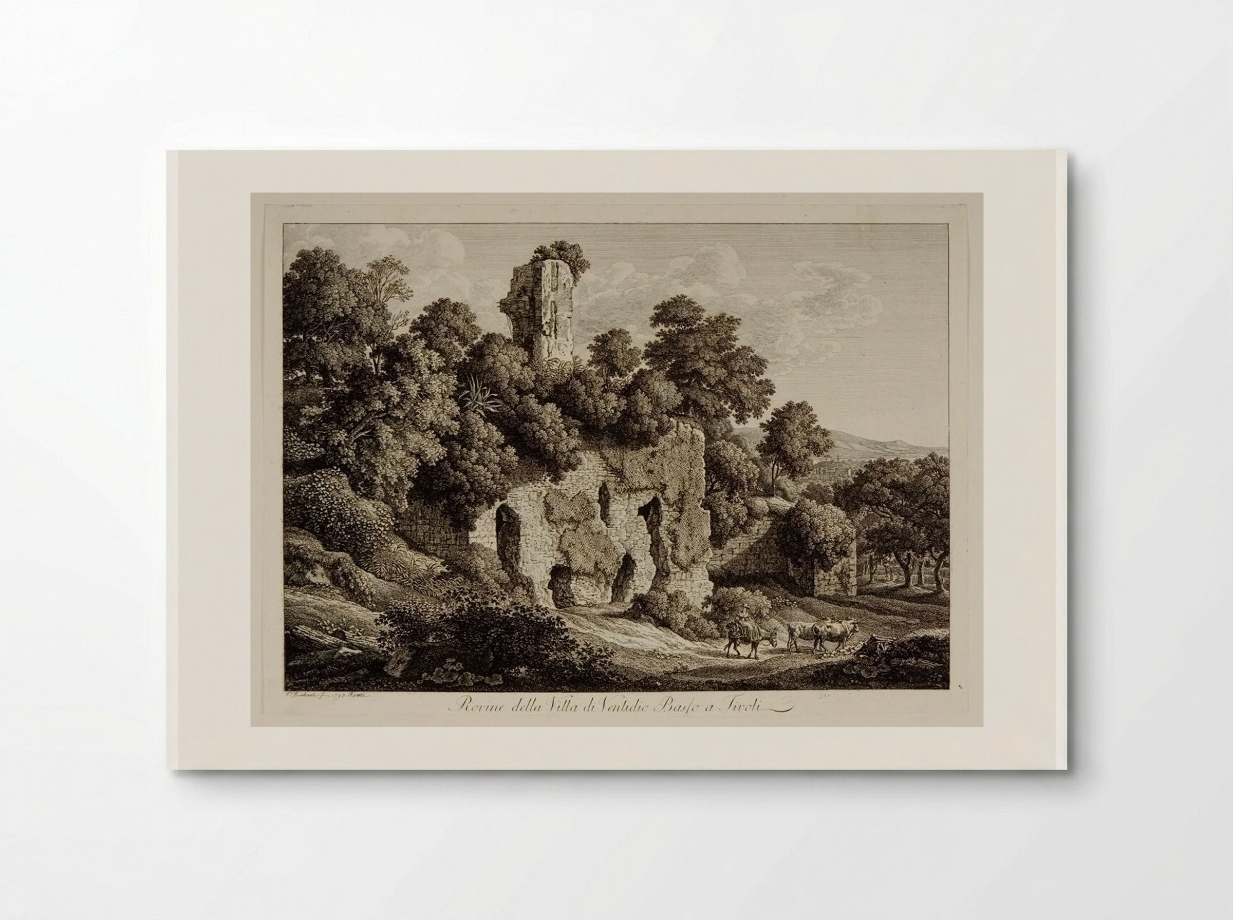 Ruins of the Villa of Publius Ventidius Bassus at Tivoli - Johann Christian Reinhart - Poster