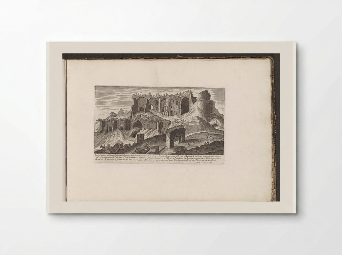 Ruins on the Slopes of the Palatine Hill, with an Arch of the Aqua Claudia - Giovanni Giacomo de' Rossi - Poster