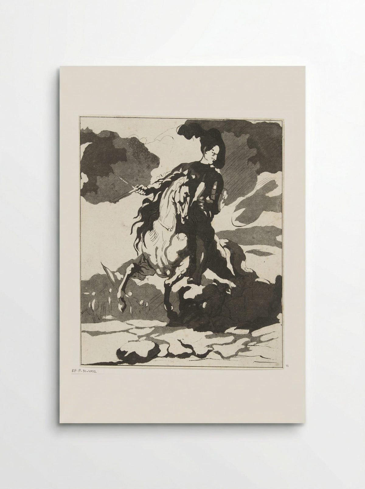 Ruiter met hond - Anthonie van den Bos - Poster