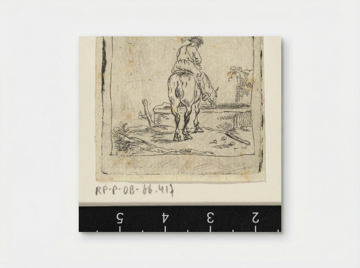 Ruiter op drinkend paard - Pieter Cornelisz. Verbeeck - Poster