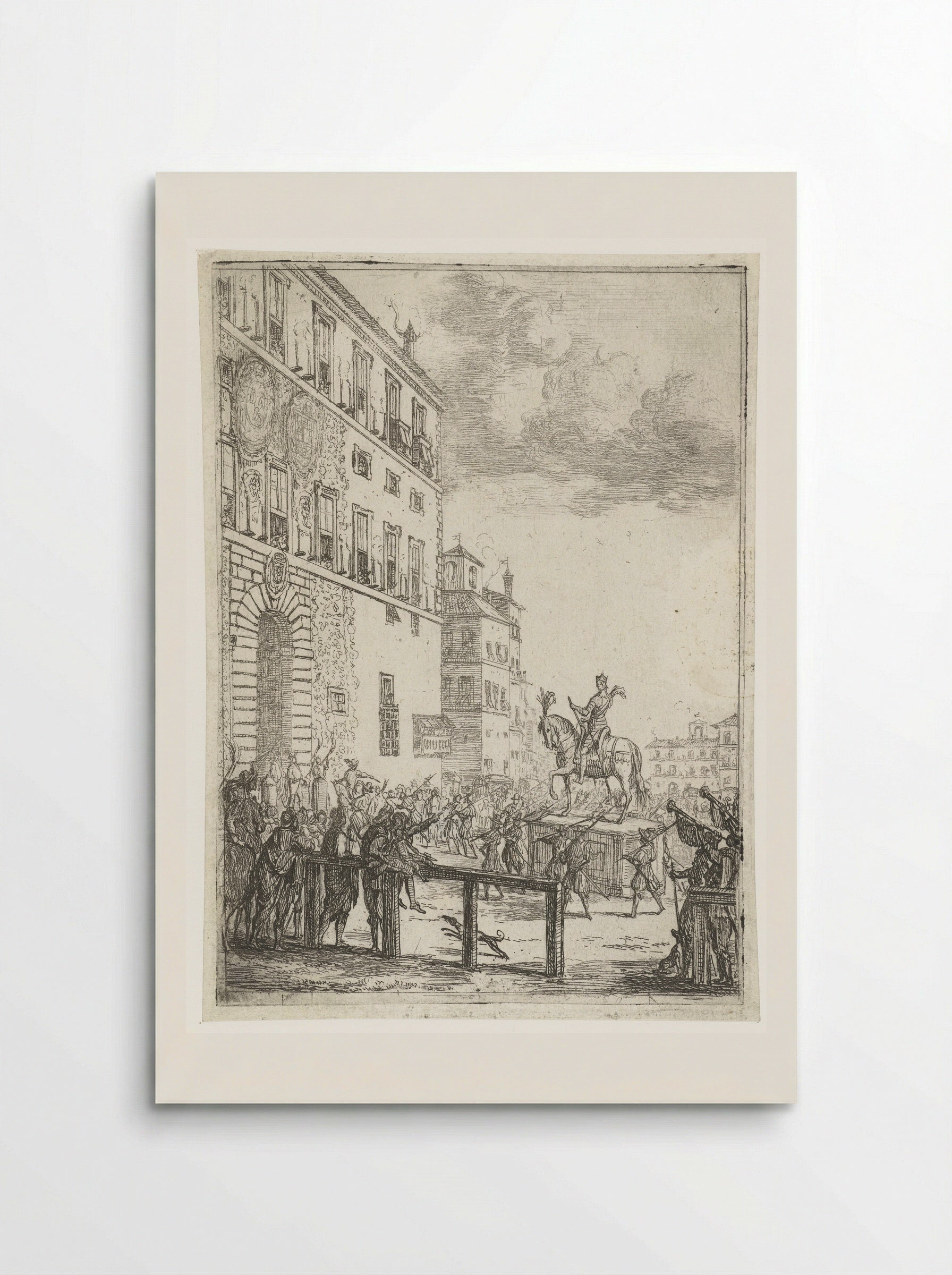 Ruiterstandbeeld van de keizer van het Heilige Roomse Rijk - Claude Lorrain - Poster