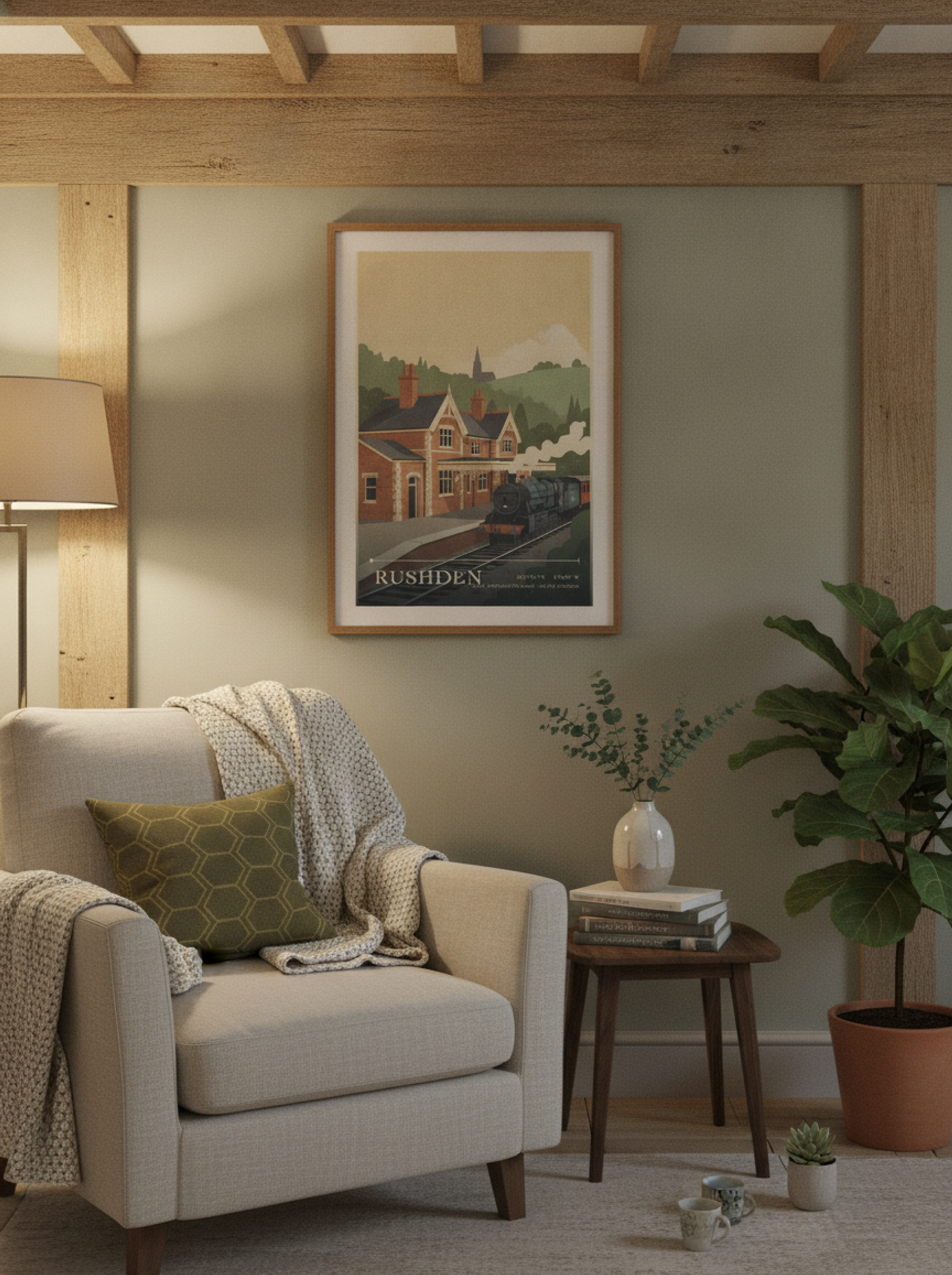 Rushden North Northamptonshire United Kingdom Travel Poster - Lifestyle