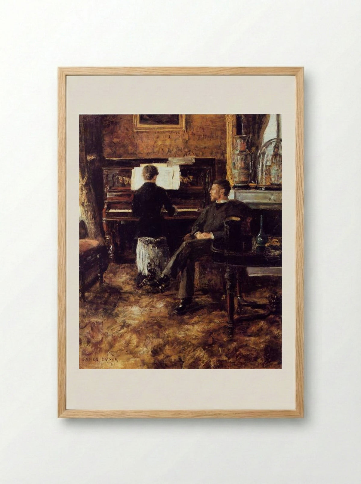 Russian Music - James Ensor - Framed Print Wood