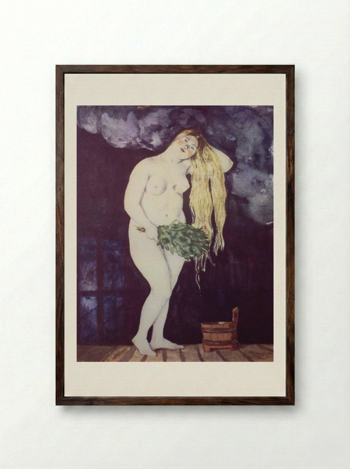 Russian Venus - Boris Kustodiev - Framed Print Dark Wood