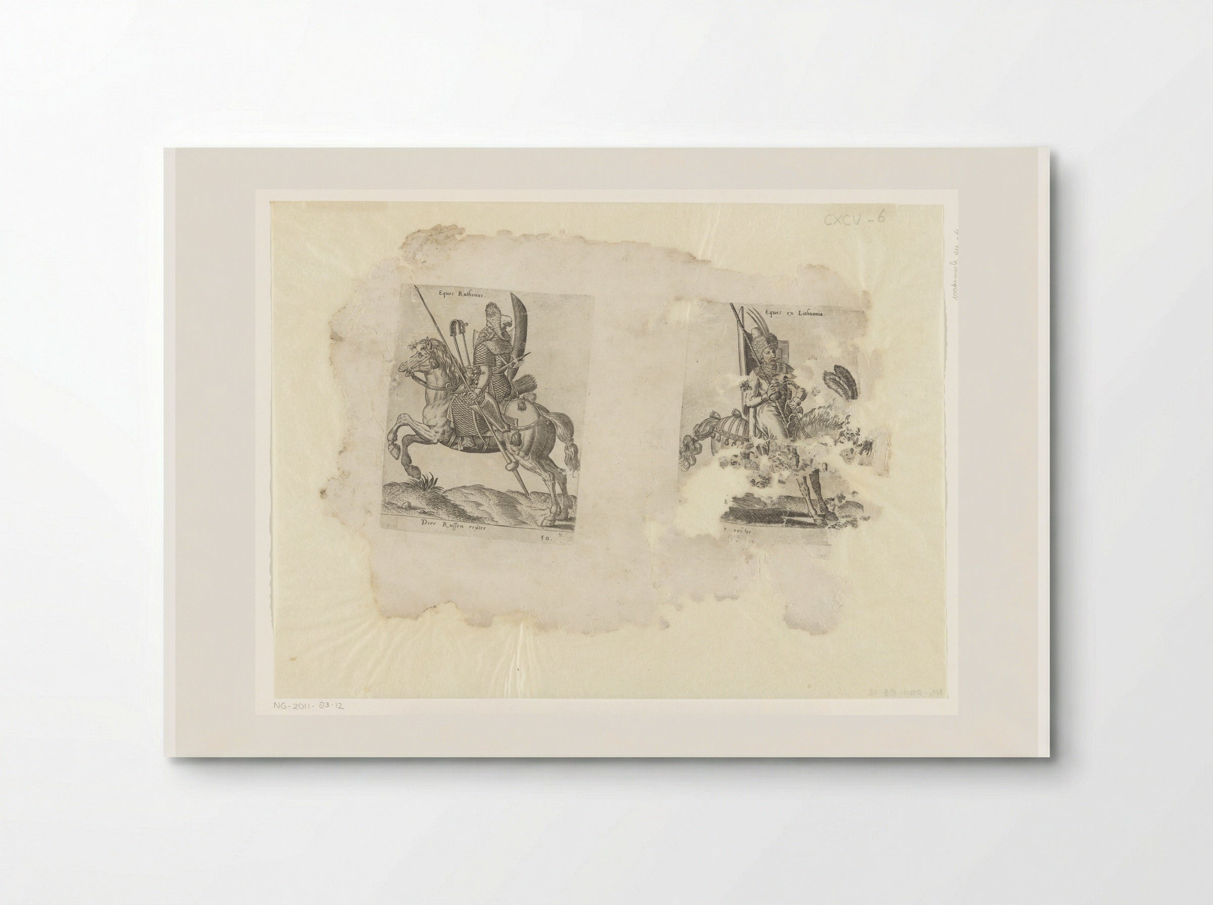 Russische en Litouwse ruiter - Abraham de Bruyn - Poster