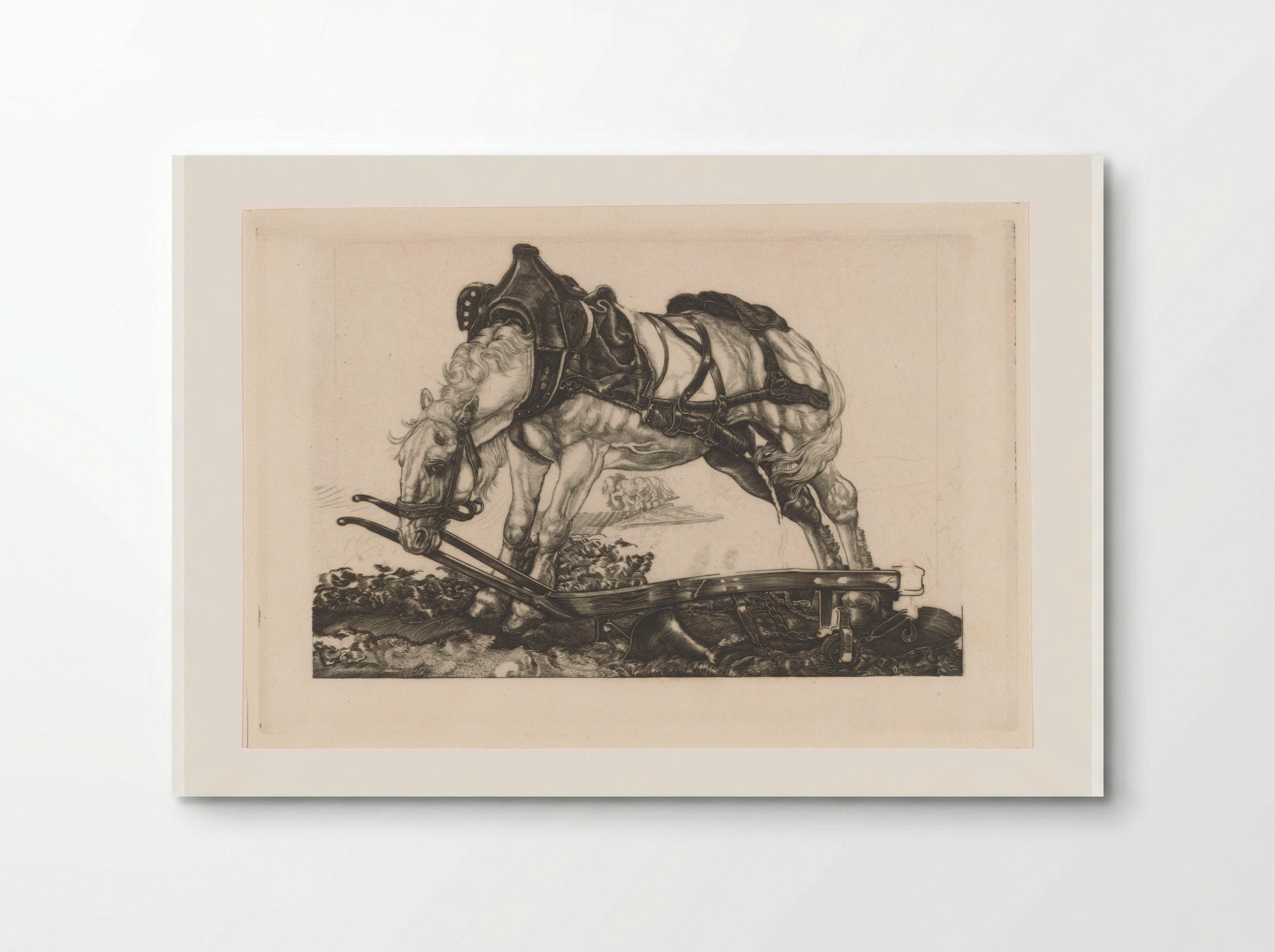 Rustend ploegpaard - Pieter Dupont - Poster