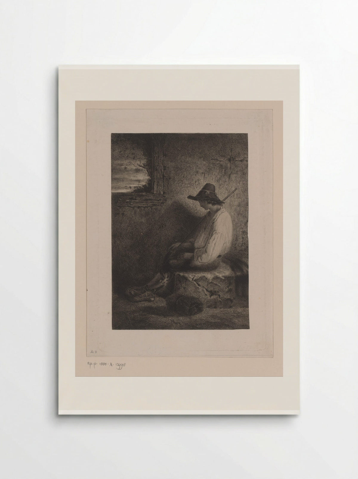 Rustende herder - Léopold Flameng - Poster
