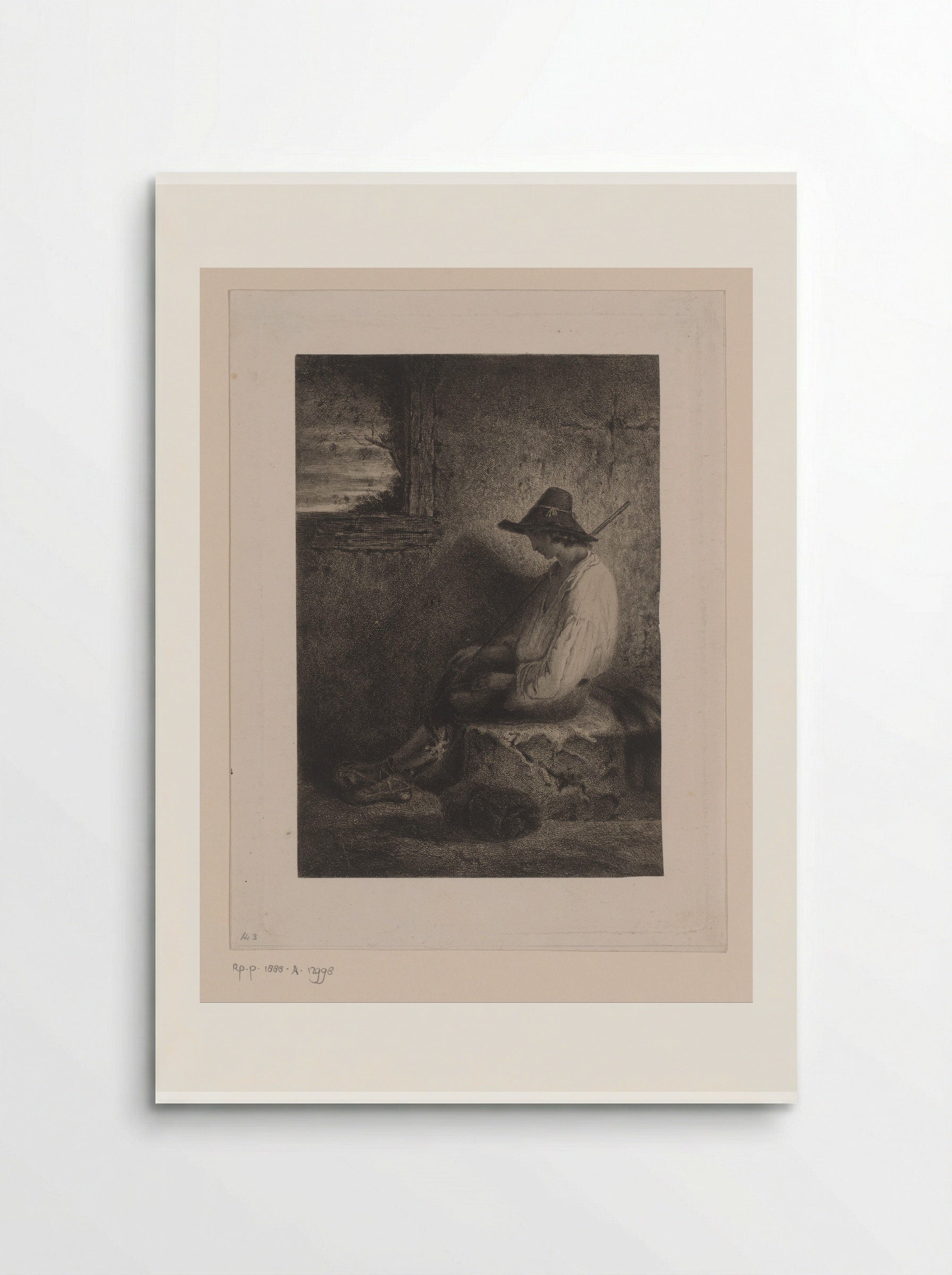 Rustende herder - Léopold Flameng - Poster