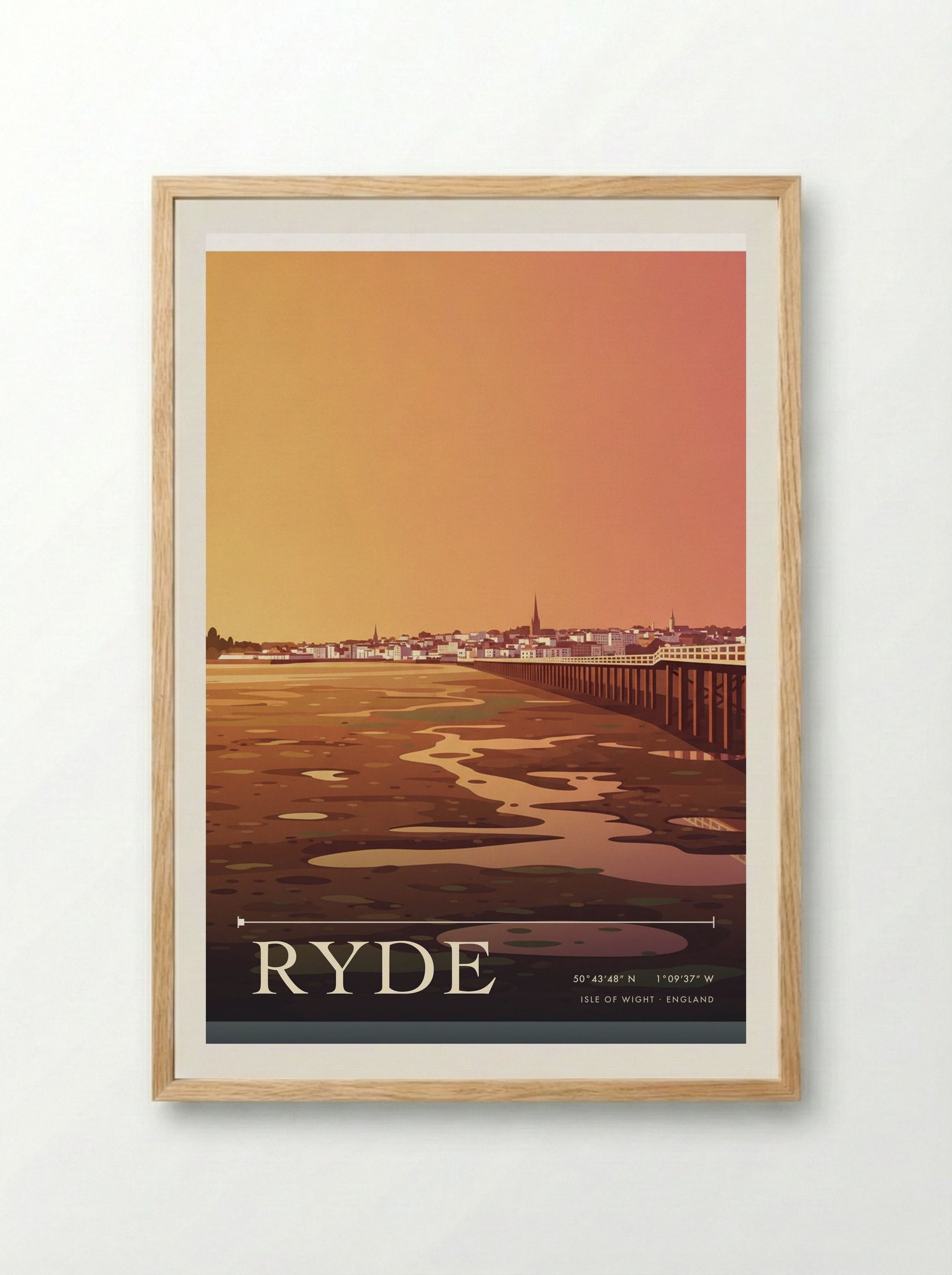 Ryde Isle of Wight England Travel Poster - Framed Print Wood