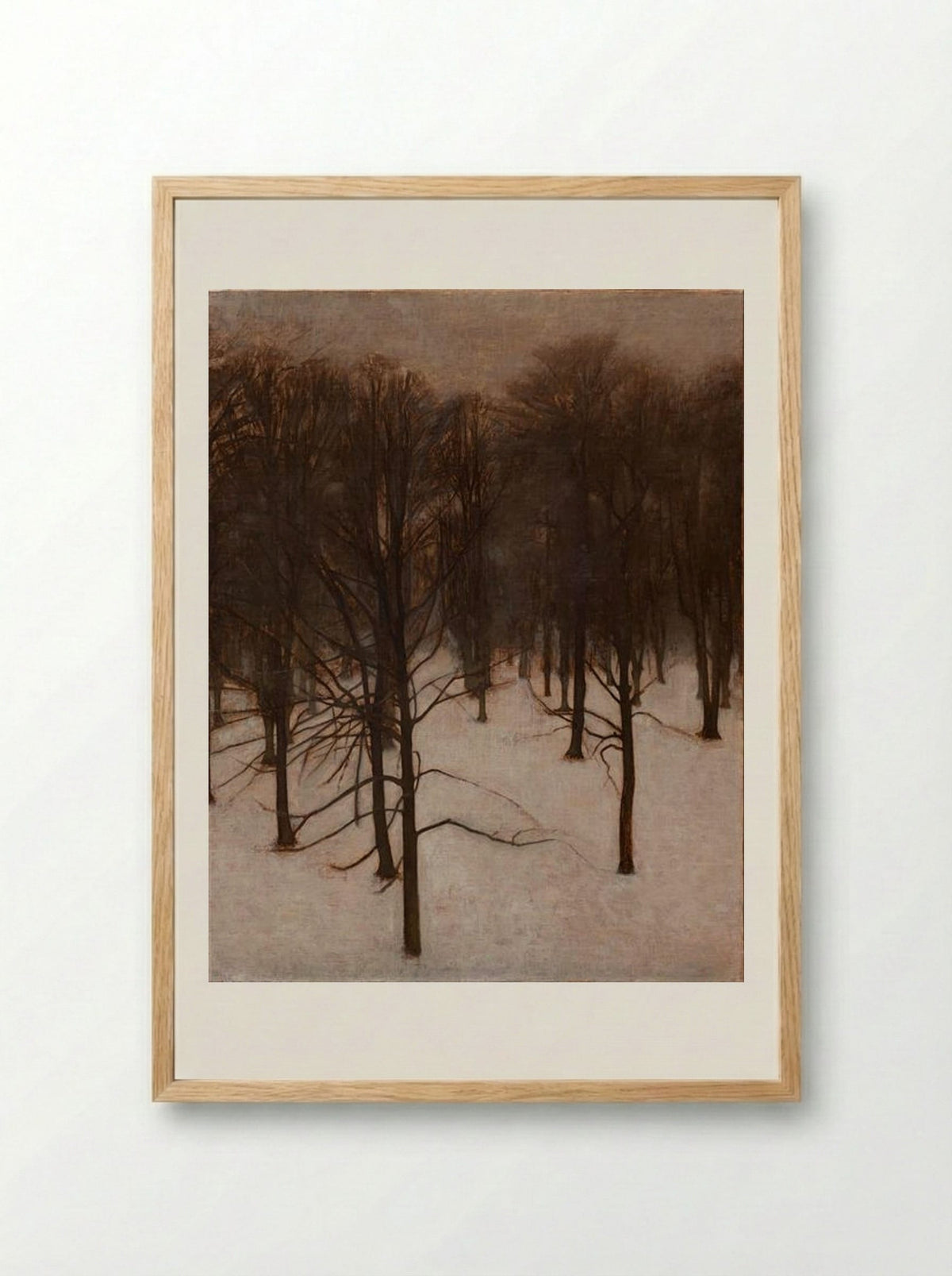 Søndermarken Park in Winter - Vilhelm Hammershøi - Framed Print Wood