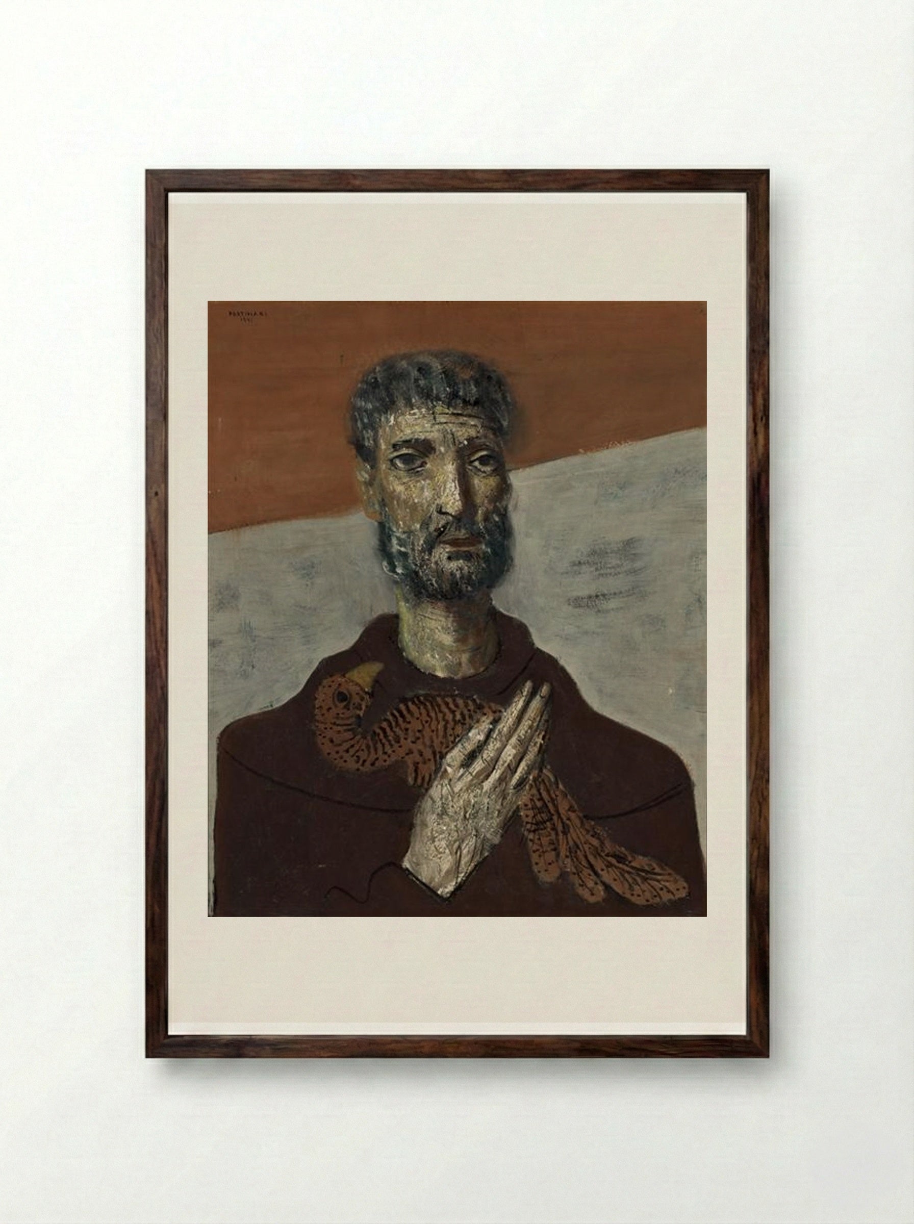 São Francisco de Assis - Candido Portinari - Framed Print Dark Wood