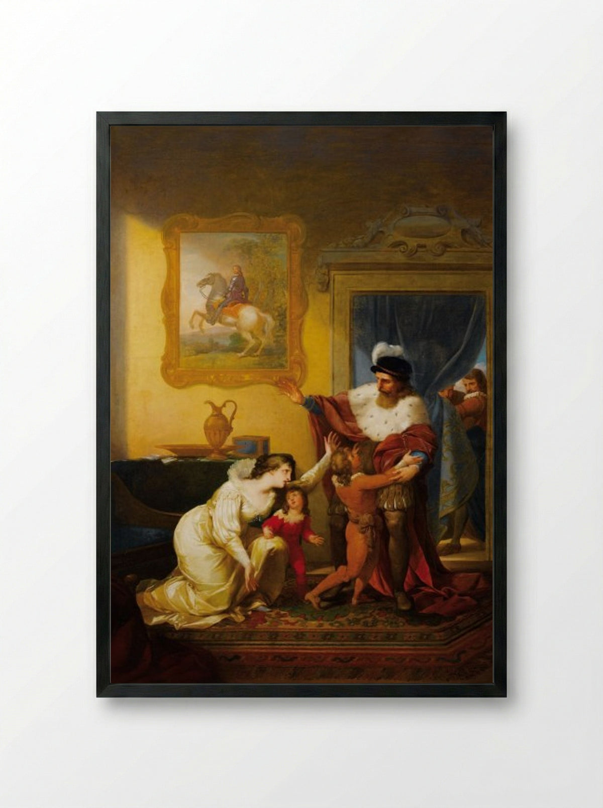 Súplica de Inês de Castro - Vieira Portuense - Framed Print Black